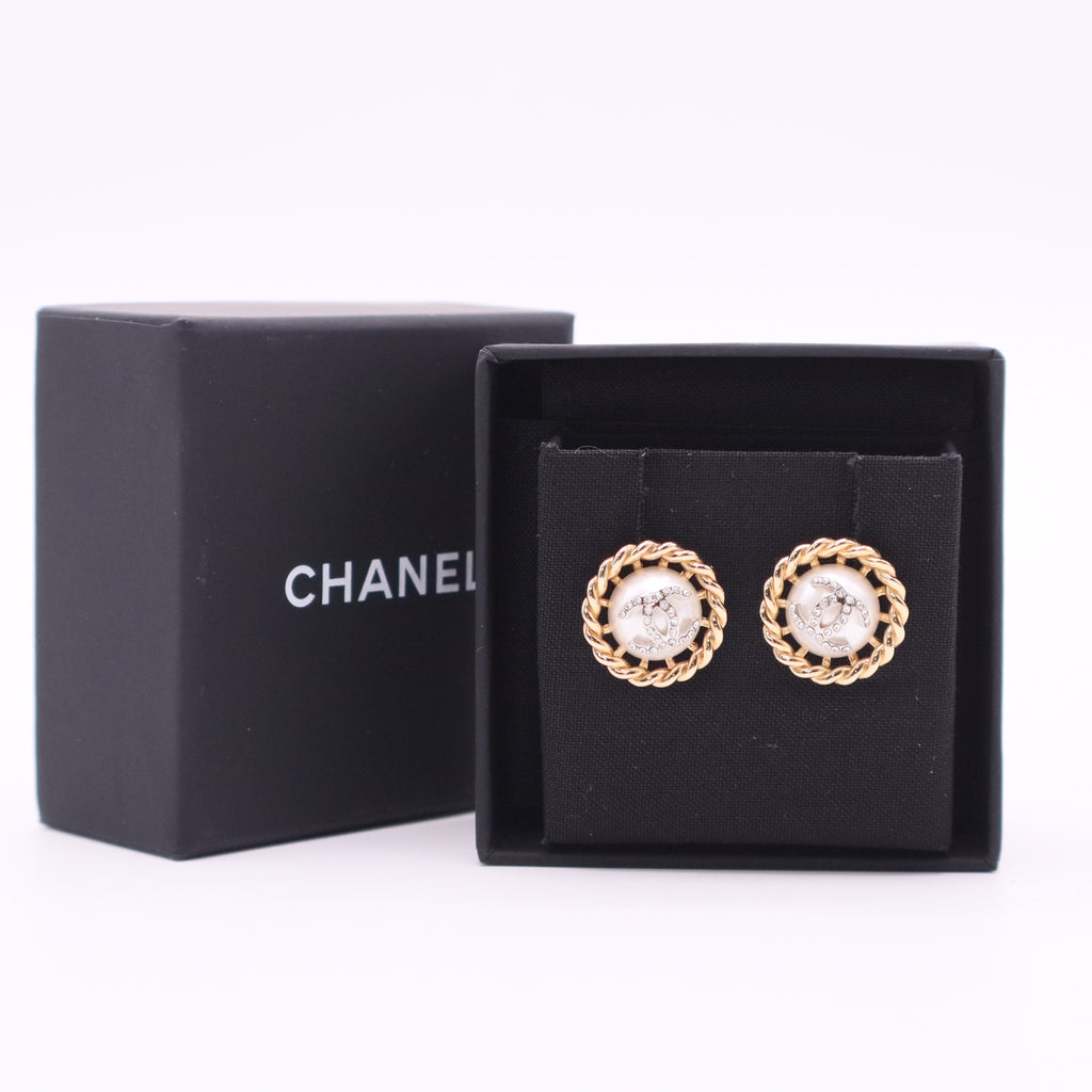 Coco Mark Chain Earrings Twins