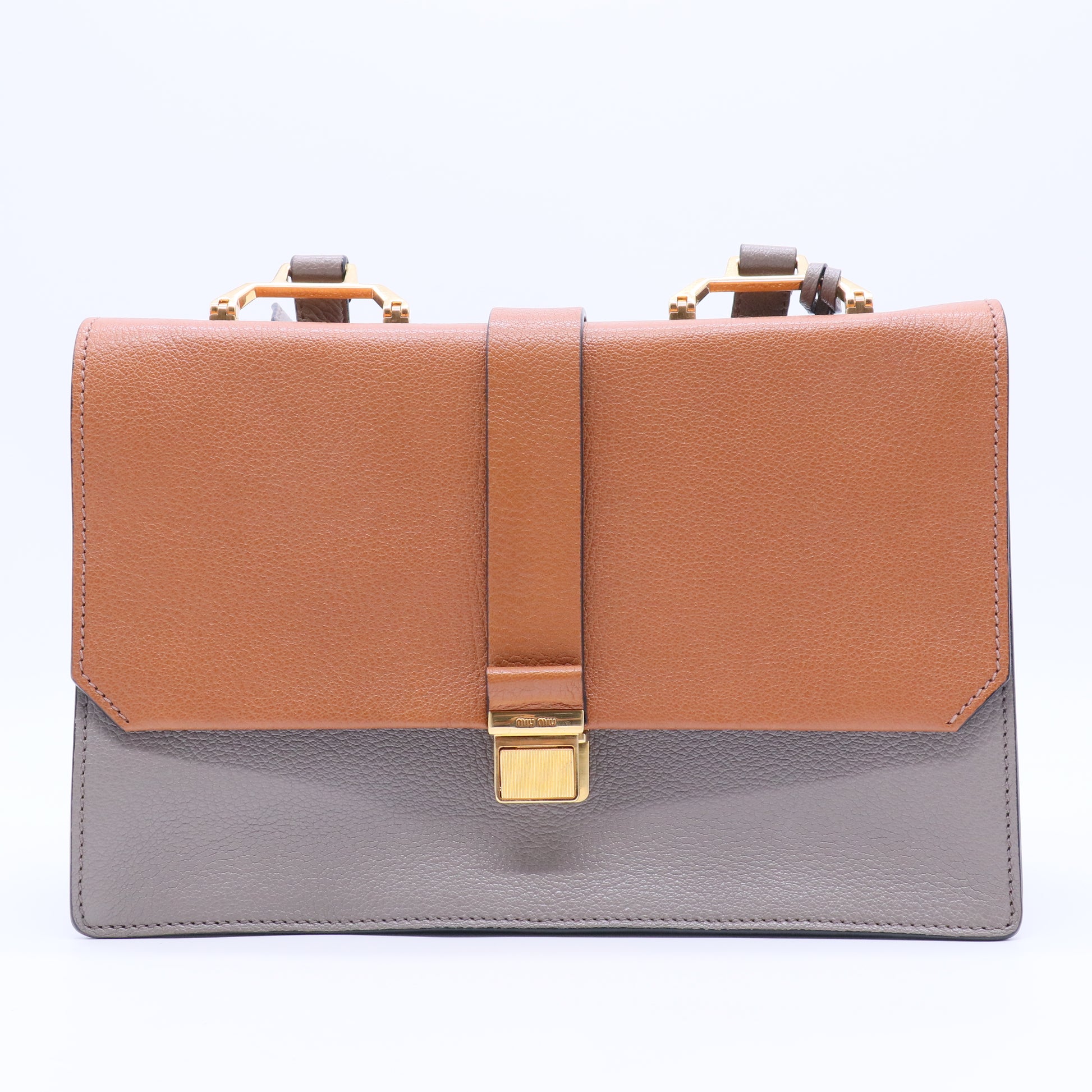 MiuMiu  Madras leather crossbody bag twins