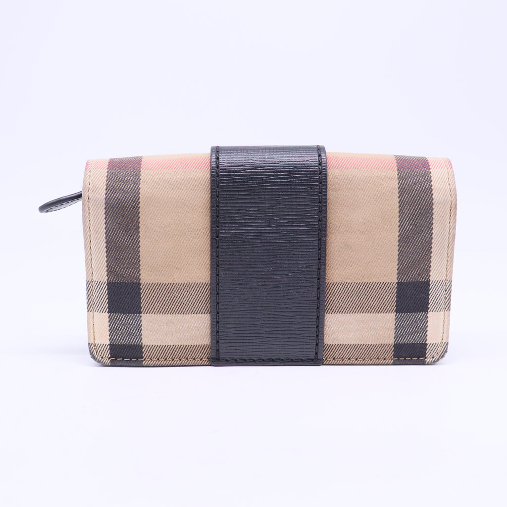 Check Madison Buckle Shoulder Bag