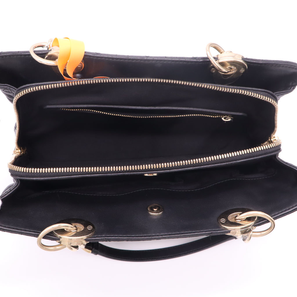 Christian Dior Lambskin Cannage Small Dior Soft Tote twins LDZ315