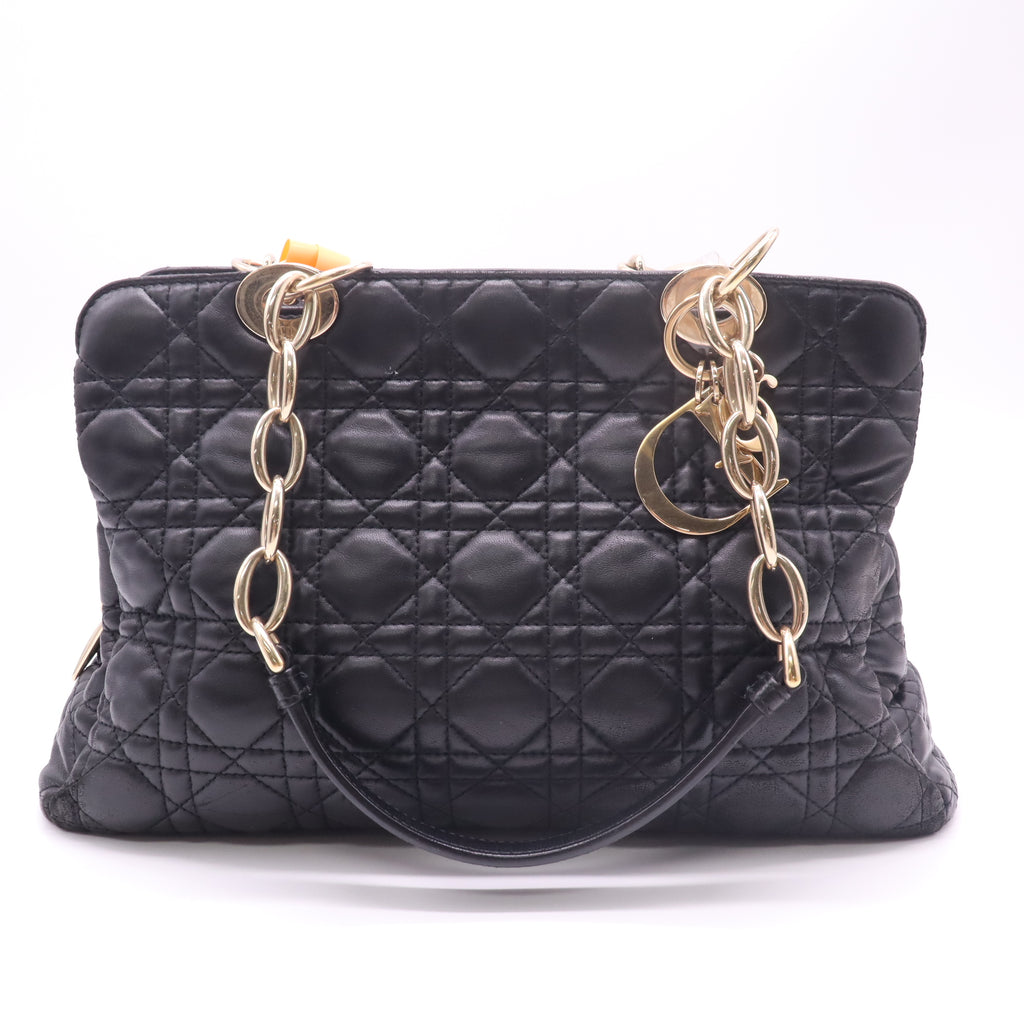 Christian Dior Lambskin Cannage Small Dior Soft Tote twins LDZ315