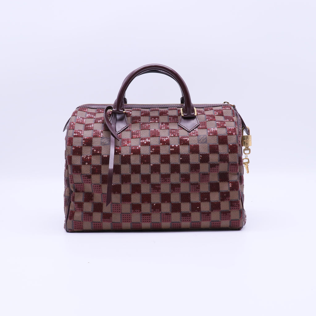 Damier Ebene Speedy 30 Paillettes Sequin twins LDJ4060