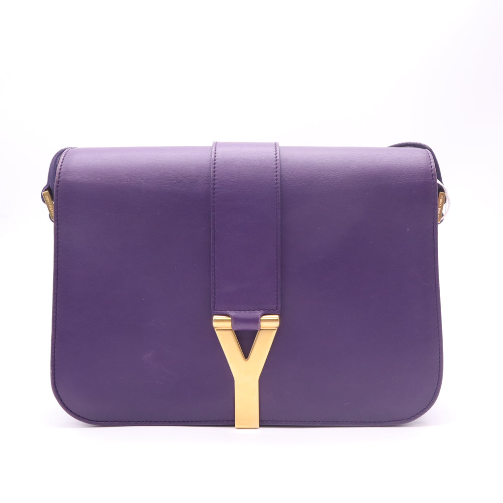 Saint Laurent Purple Leather Ligne Y Crossbody Bag twins LDZ310