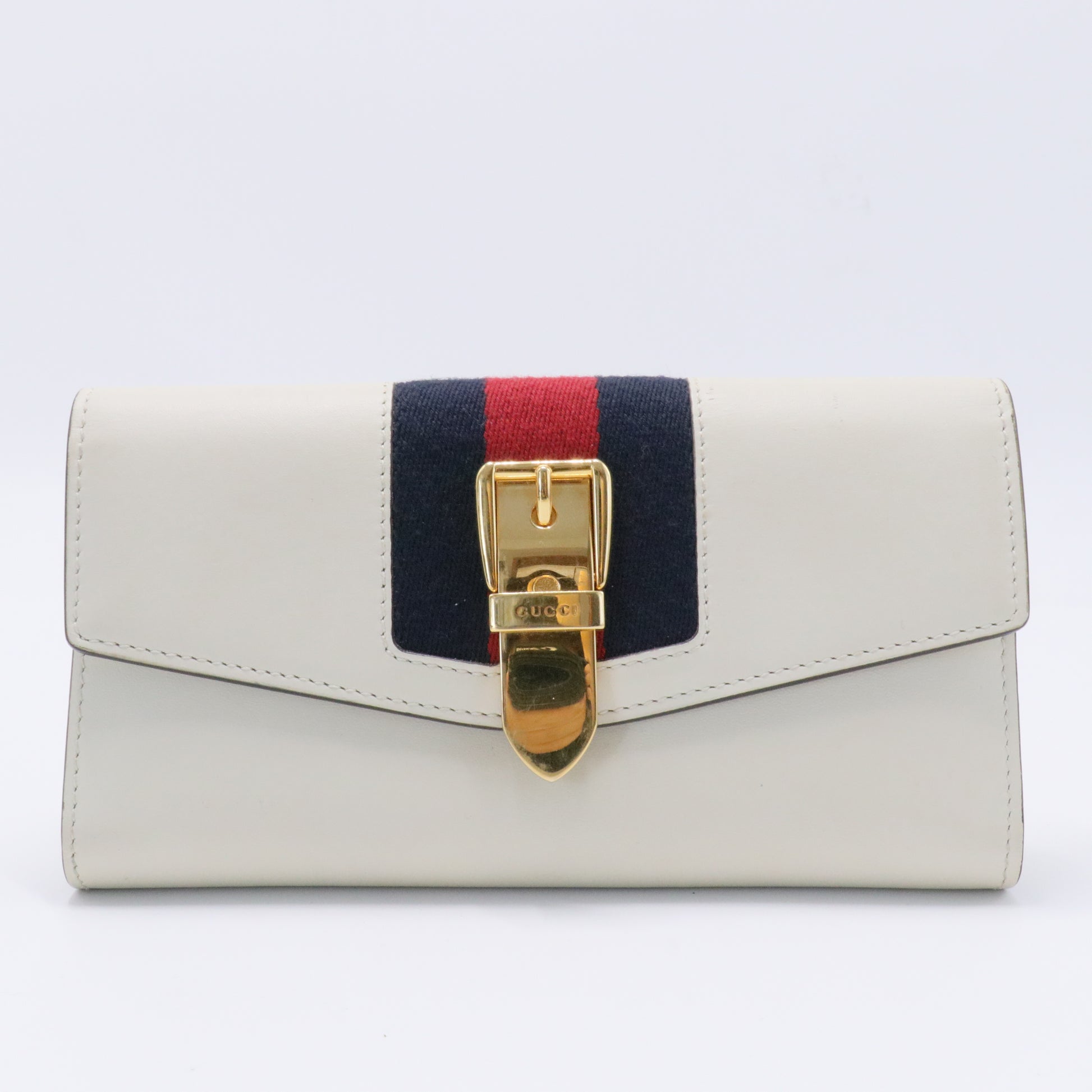 White Sylvie Leather Continental Long Wallet