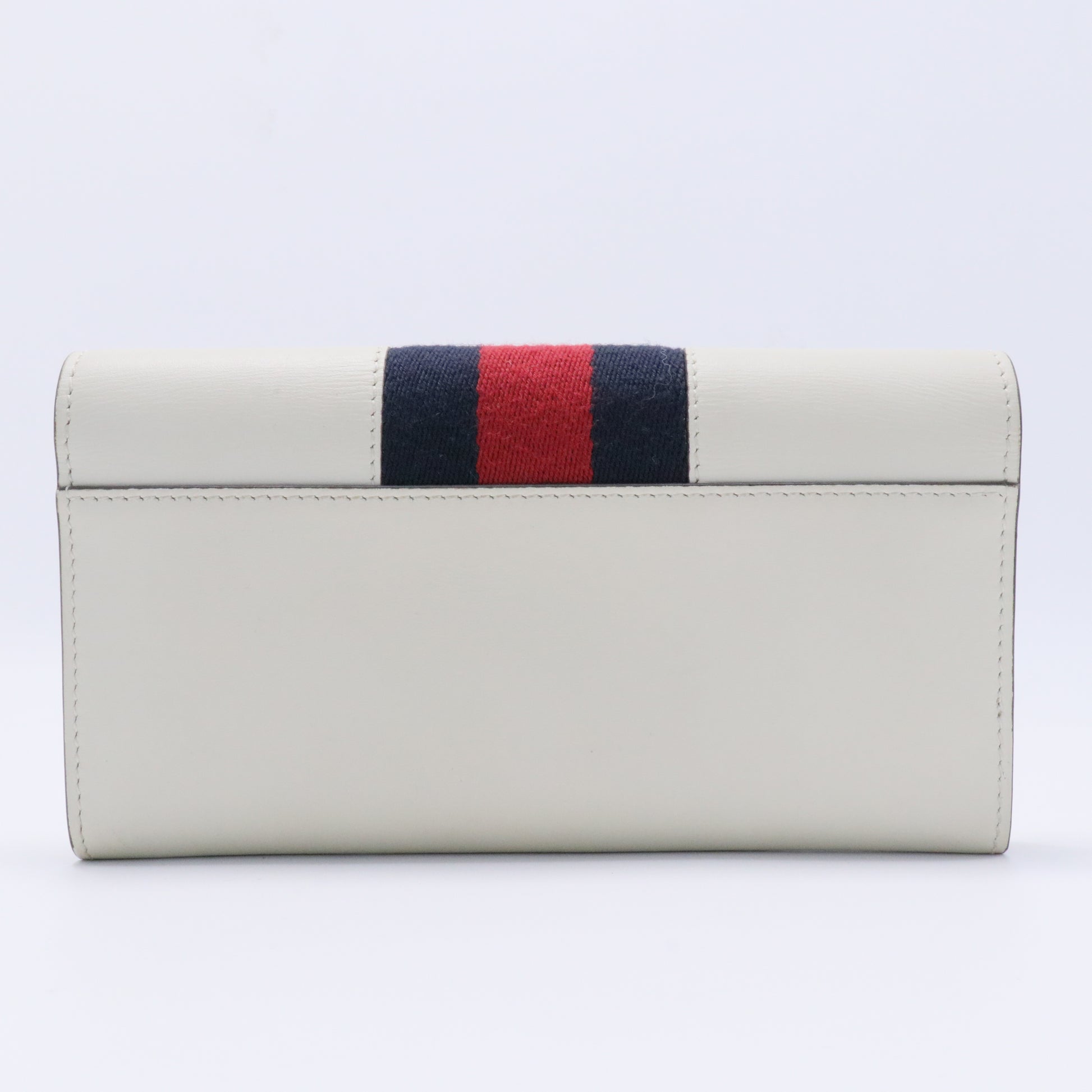White Sylvie Leather Continental Long Wallet
