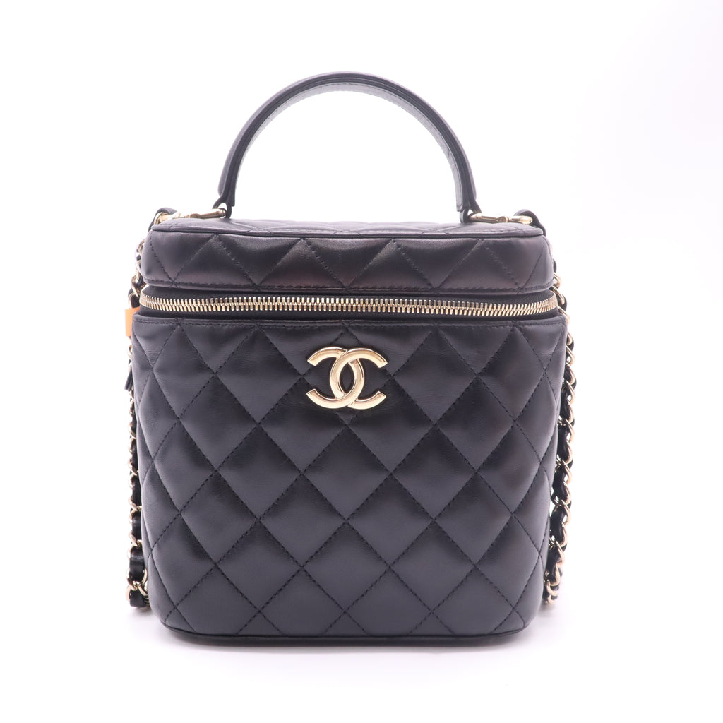 Chanel Trendy CC Top Handle Vanity Case Quilted Lambskin twins LDZ312