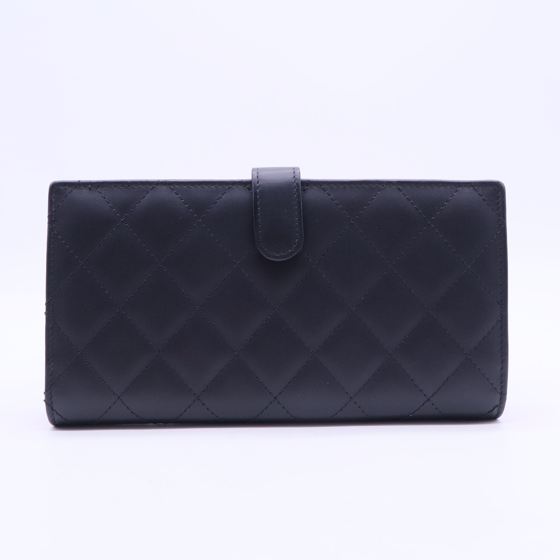 Cambon Line Bi-fold Long Wallet Black W20287