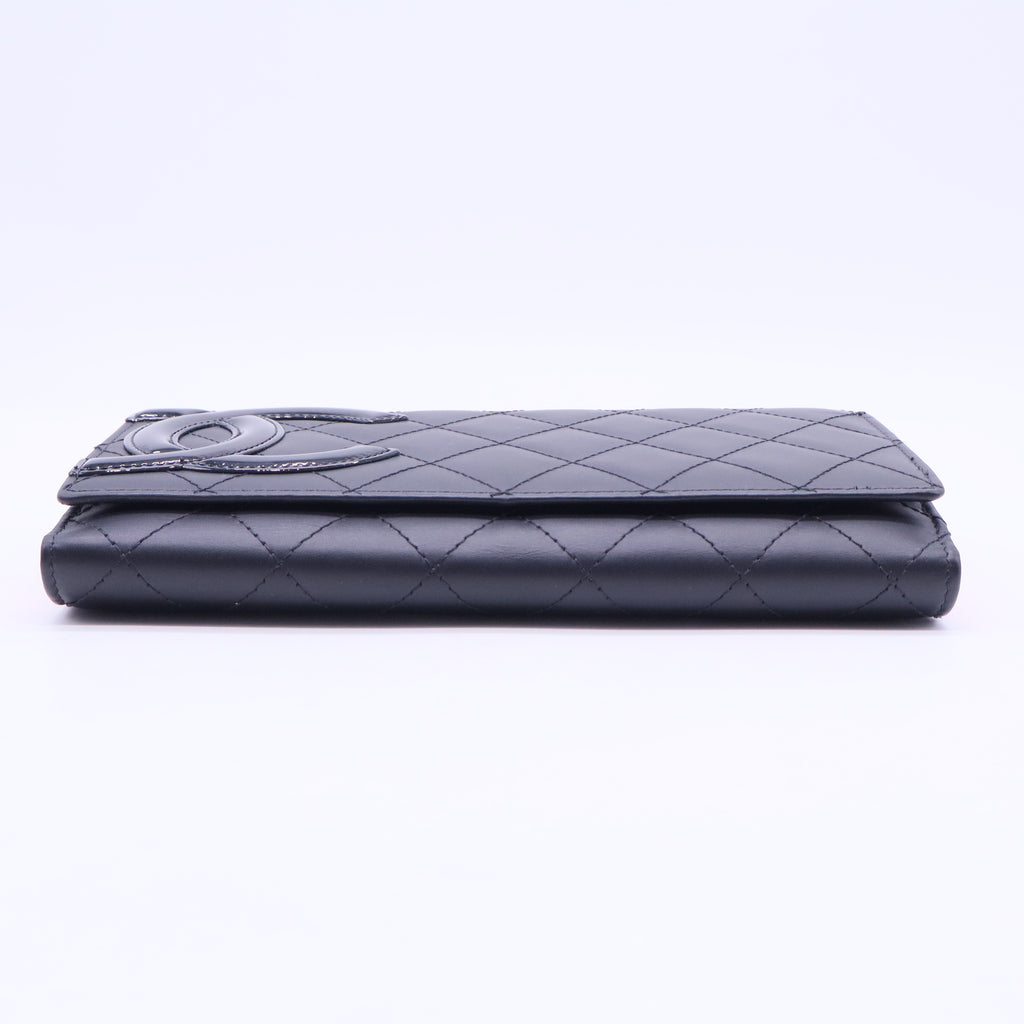 Cambon Line Bi-fold Long Wallet Black W20287