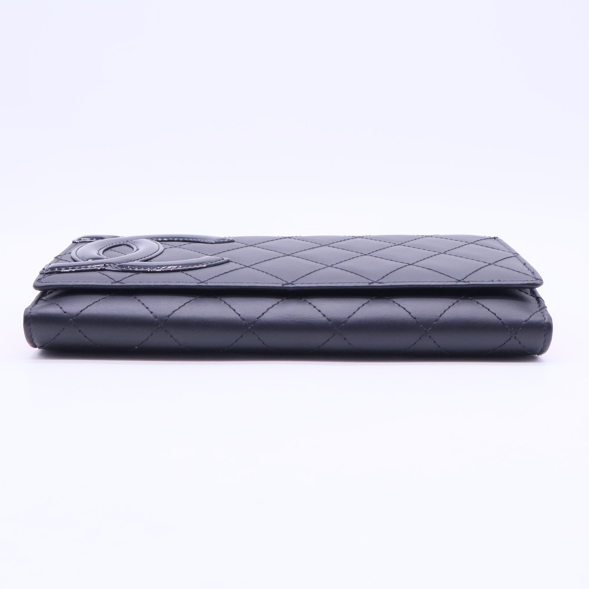 Cambon Line Bi-fold Long Wallet Black W20287