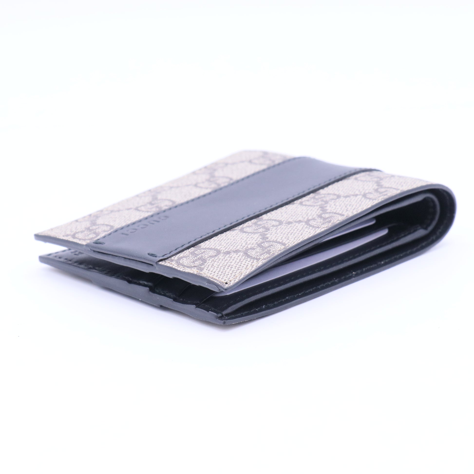 Guccissima Signature Dorian Bi-Fold Wallet Black
