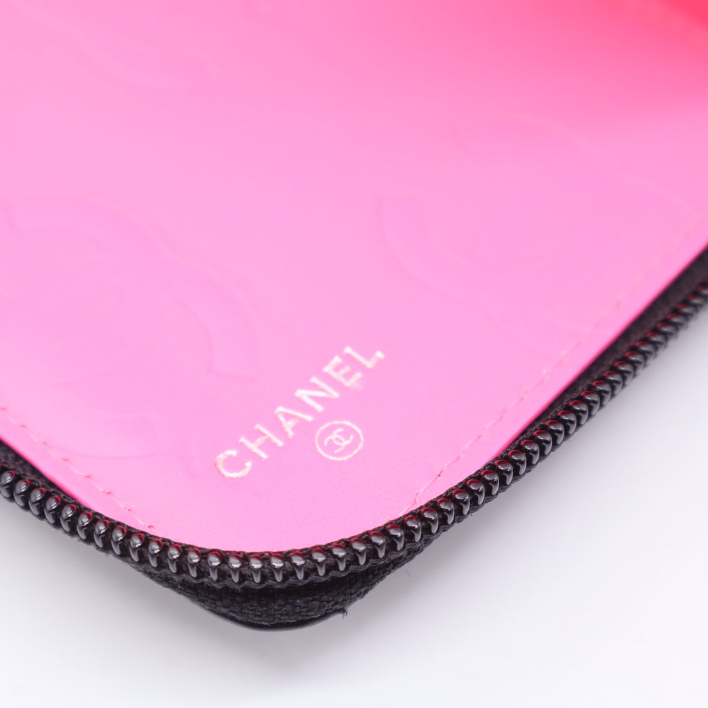 Chanel Black Quilted Leather CC Cambon Ligne Zip Around Organizer Wallet Twins LDJ3512