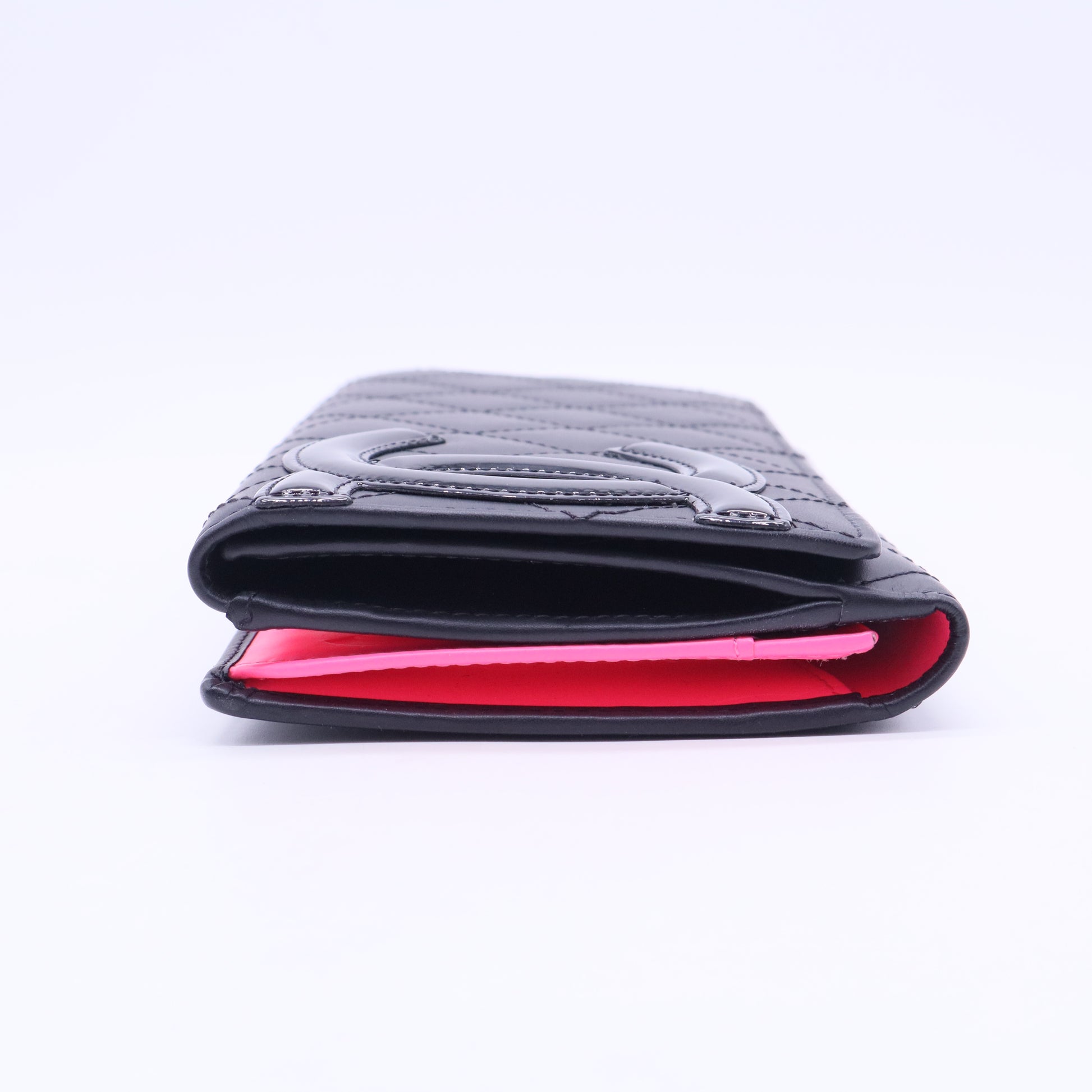 Cambon Line Bi-fold Long Wallet Black W20287