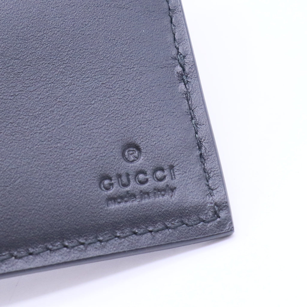 Guccissima Signature Dorian Bi-Fold Wallet Black
