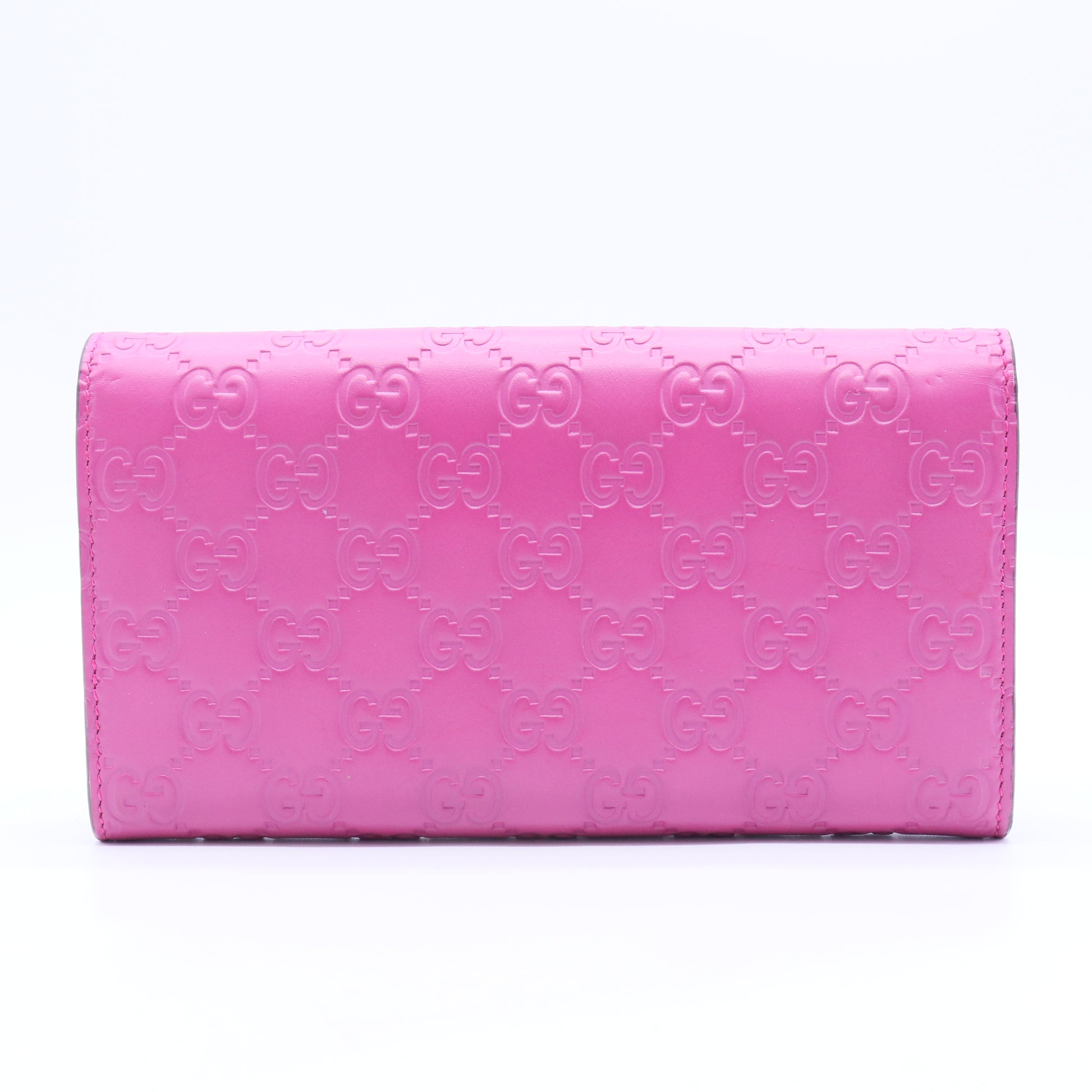 Guccissima Ribbon Long Wallet Magenta