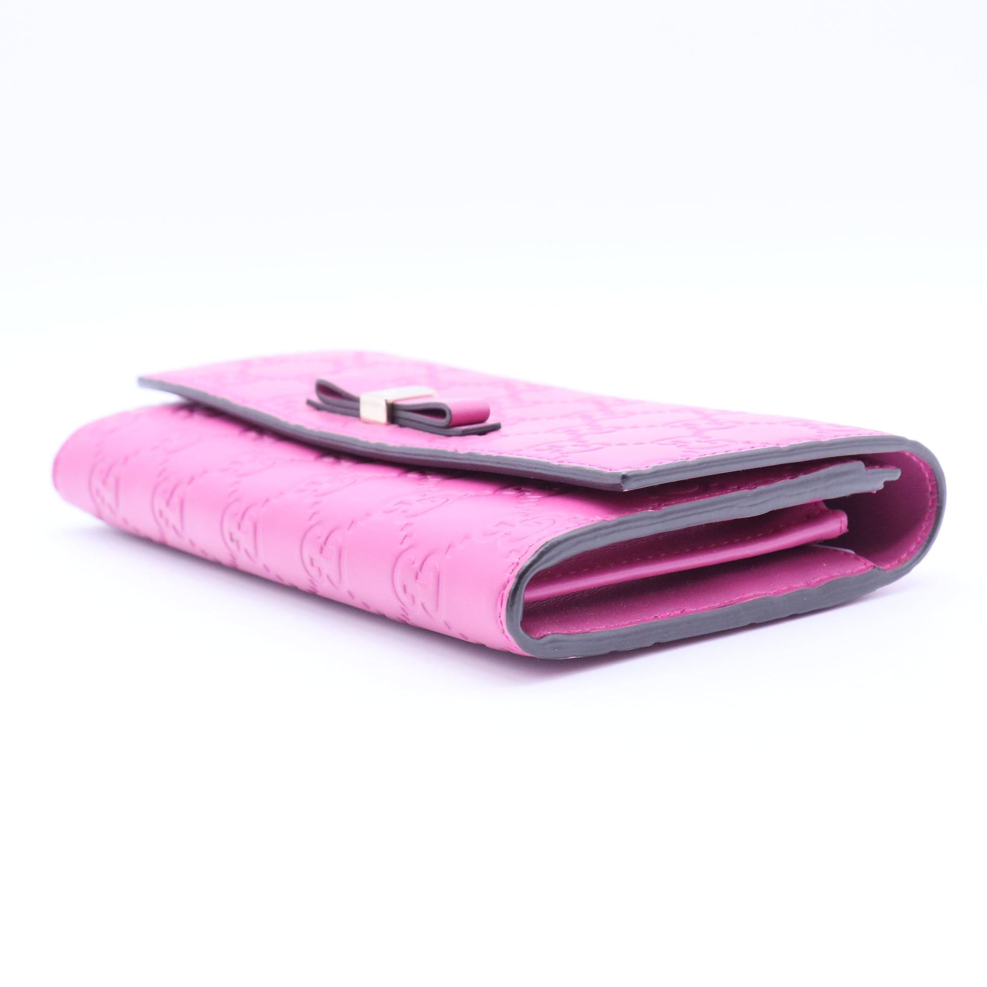 Guccissima Ribbon Long Wallet Magenta