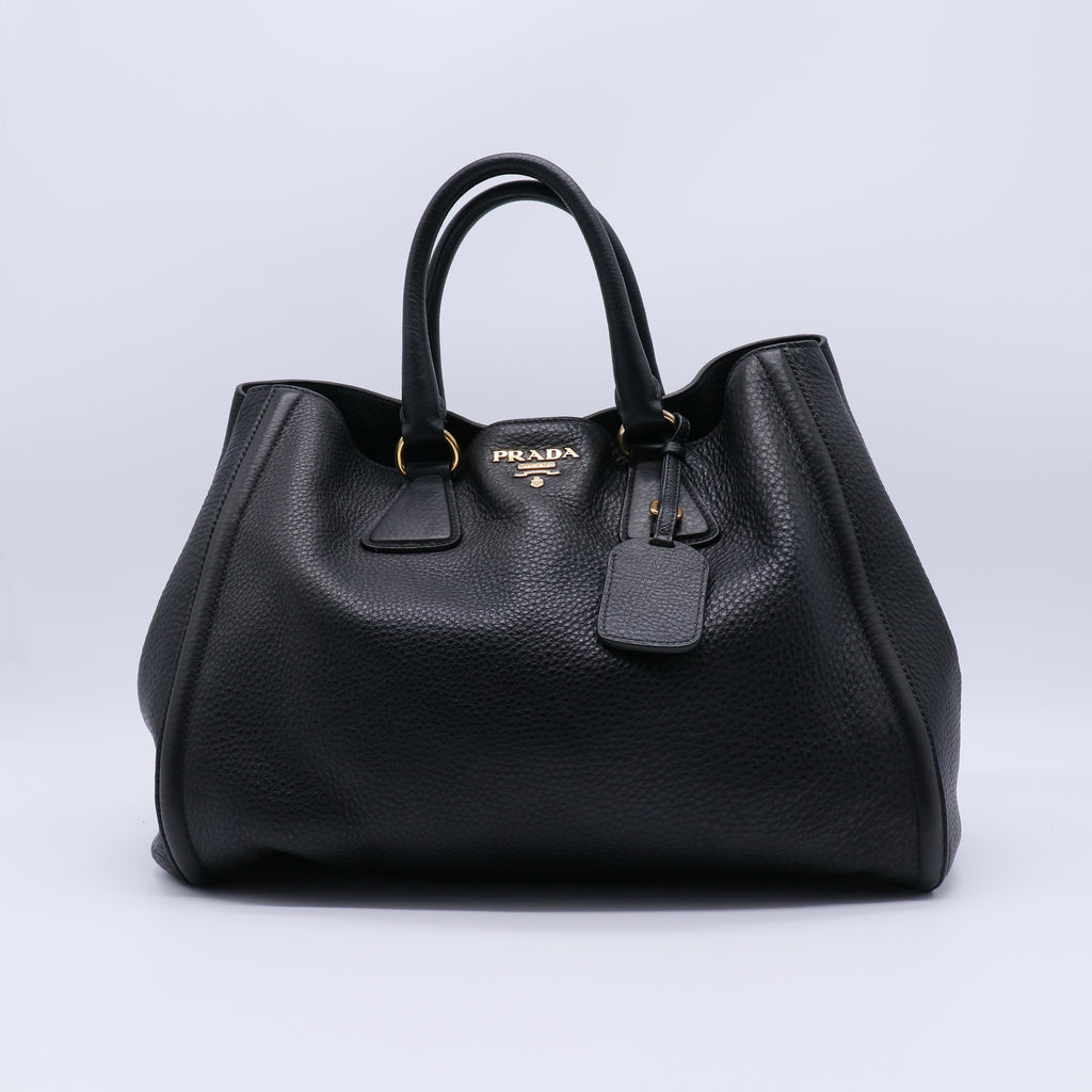 Prada Vitello Daino Leather Tote Bag B21571