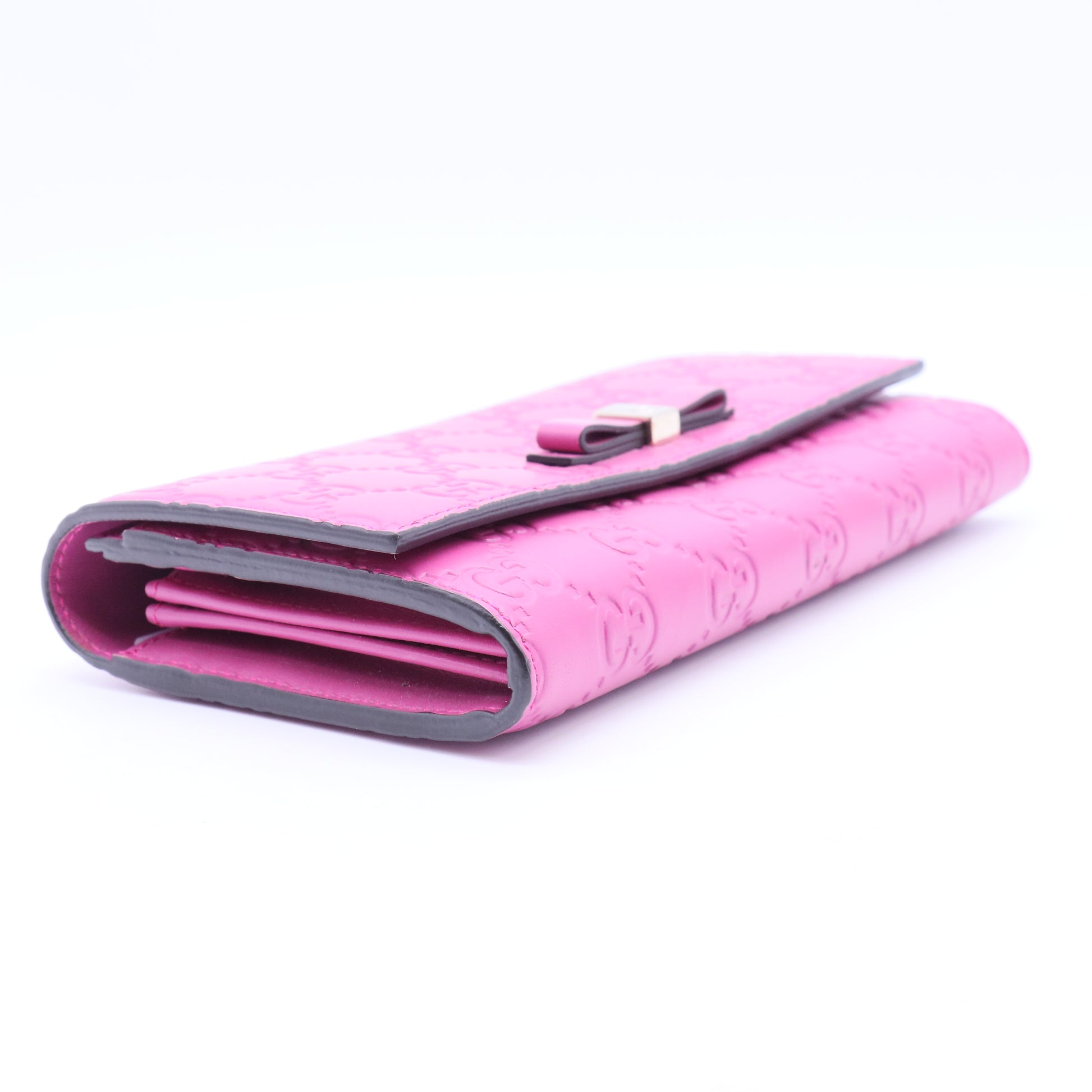 Guccissima Ribbon Long Wallet Magenta