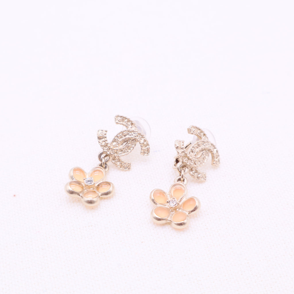 Gold Coco Mark A18V flower-drop earrings Golden