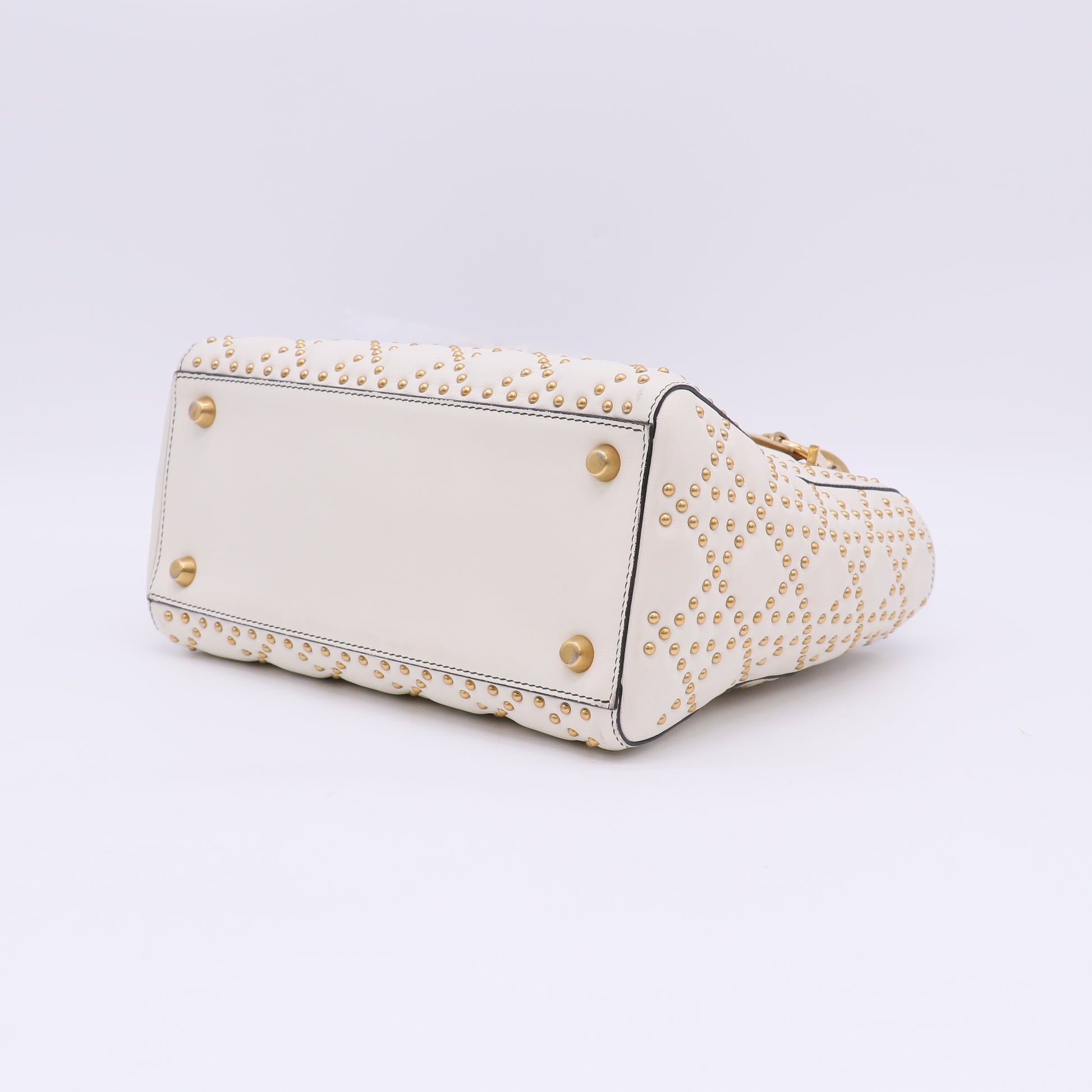 Christian Dior Supple Lady Dior Bag Cannage Studded Lambskin Medium twins LDJ5484