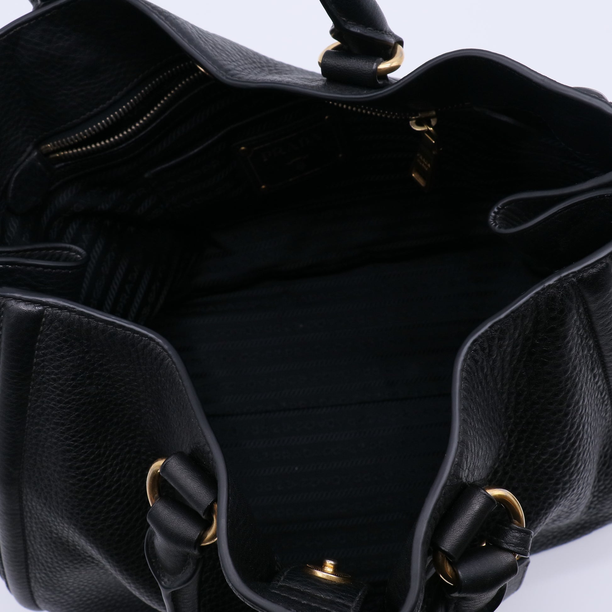 Prada Vitello Daino Leather Tote Bag B21571