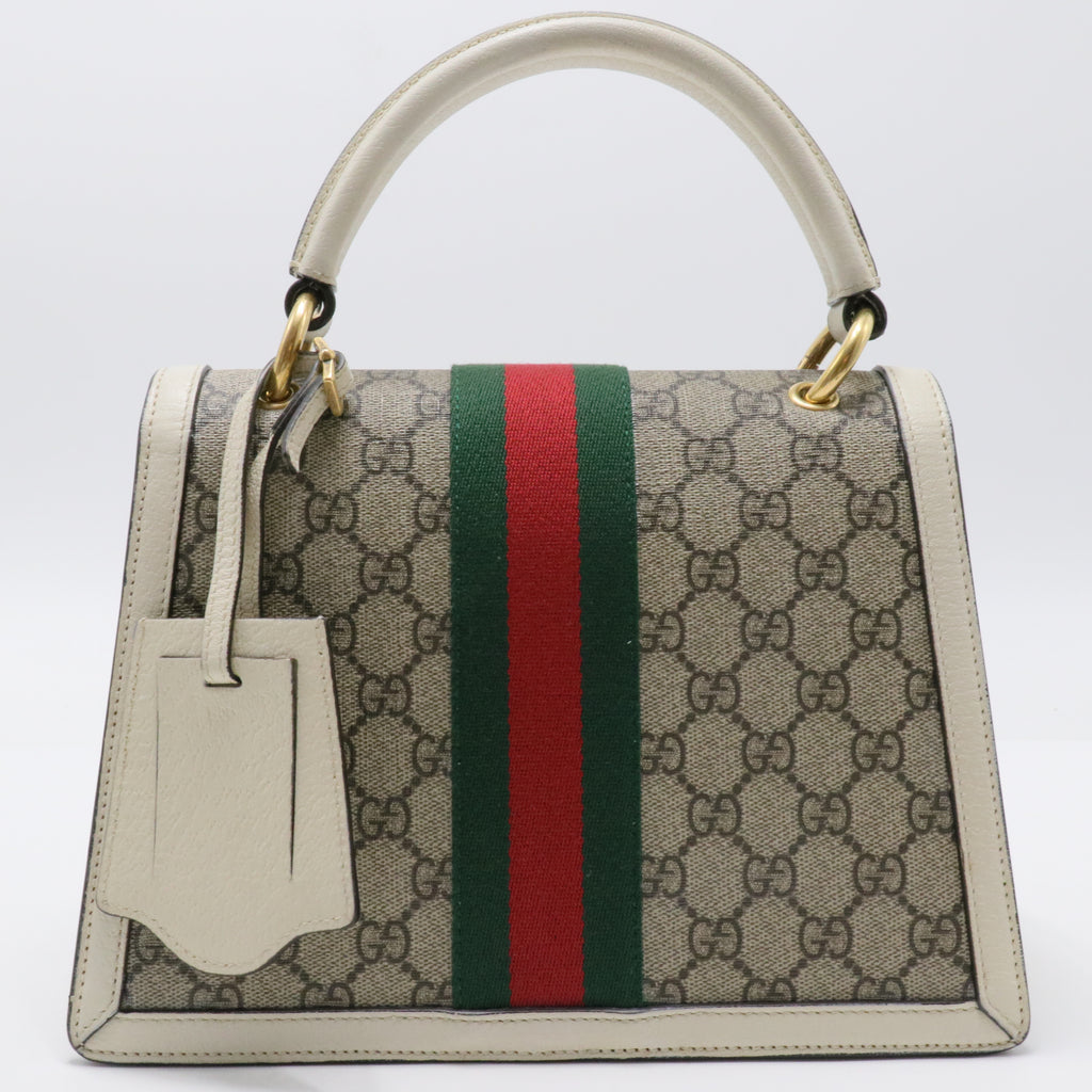 Queen Margaret Top Handle Bag GG Coated Canvas Small