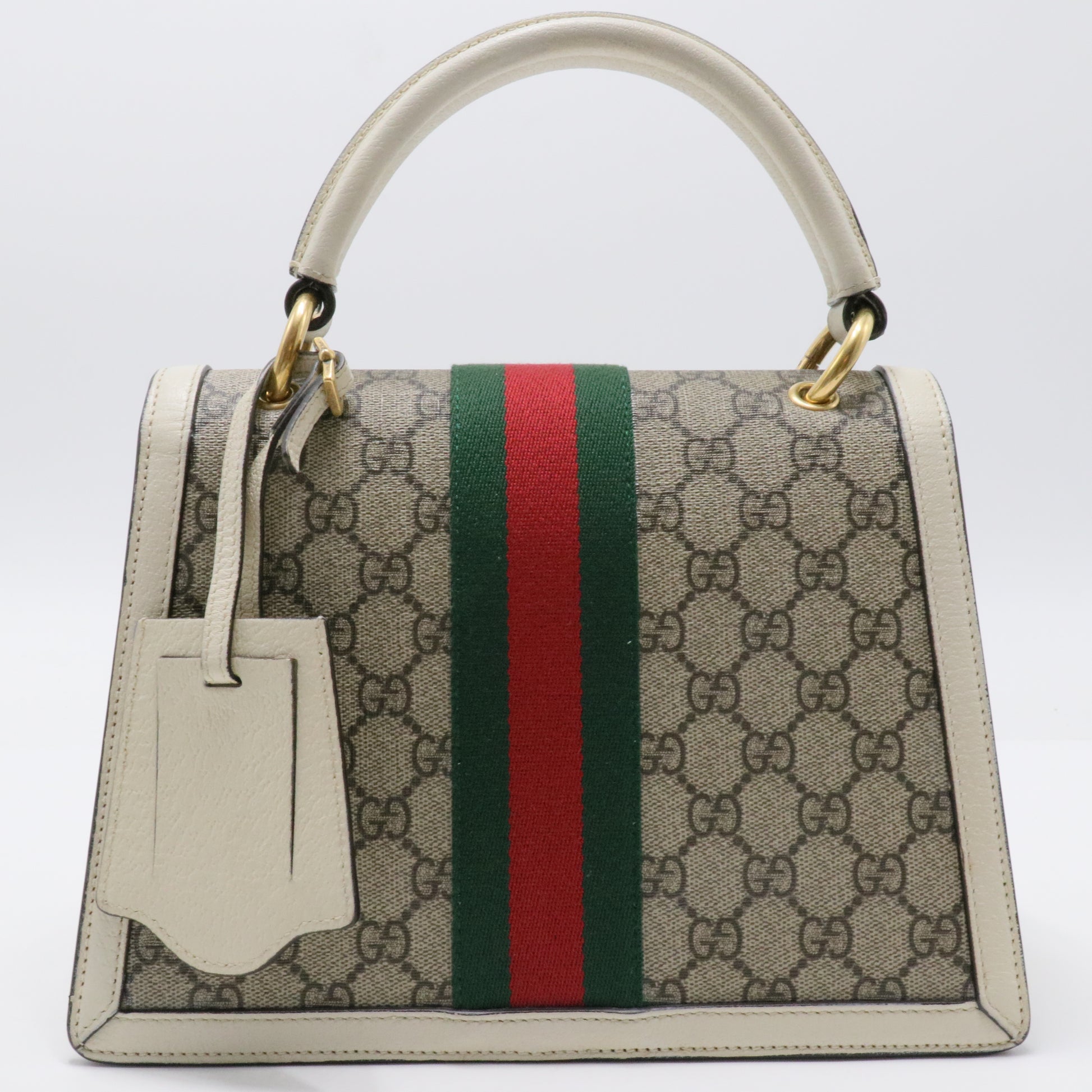 Queen Margaret Top Handle Bag GG Coated Canvas Small