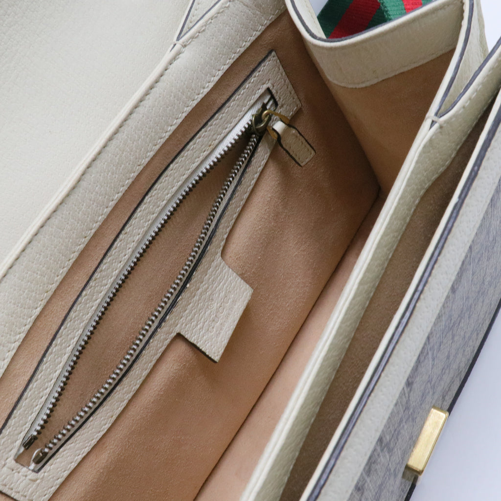 Queen Margaret Top Handle Bag GG Coated Canvas Small