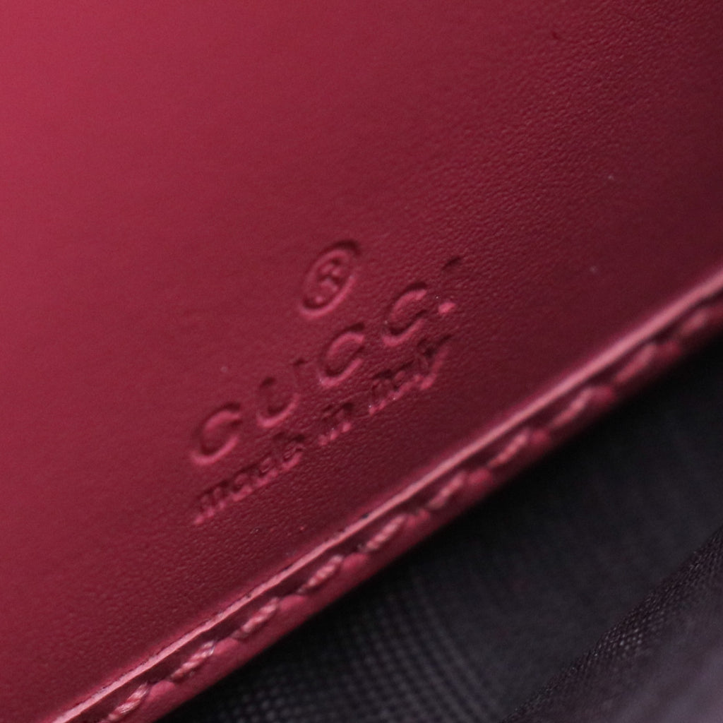 Pink Guccissima Continental Bow Wallet