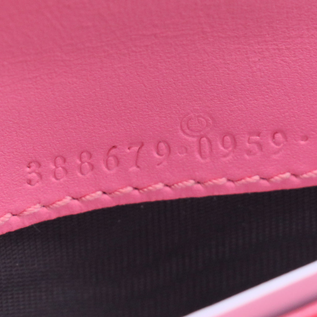 Pink Guccissima Continental Bow Wallet