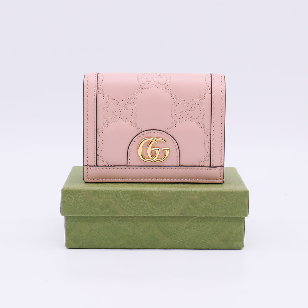 GUCCI GG Matelassé Card Case Wallet twins LDJ5486