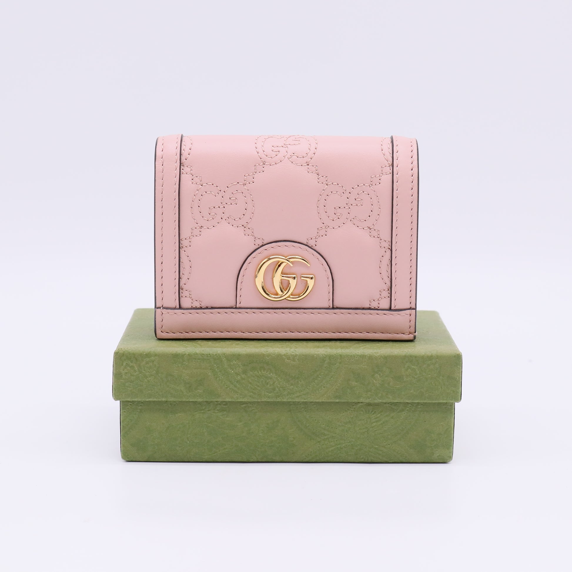 GUCCI GG Matelassé Card Case Wallet twins LDJ5486