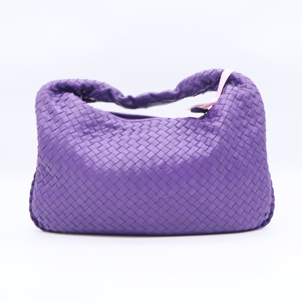 Bottega Veneta Nappa Intrecciato Teen Jodie Hobo Eggplant twins LDJ3492