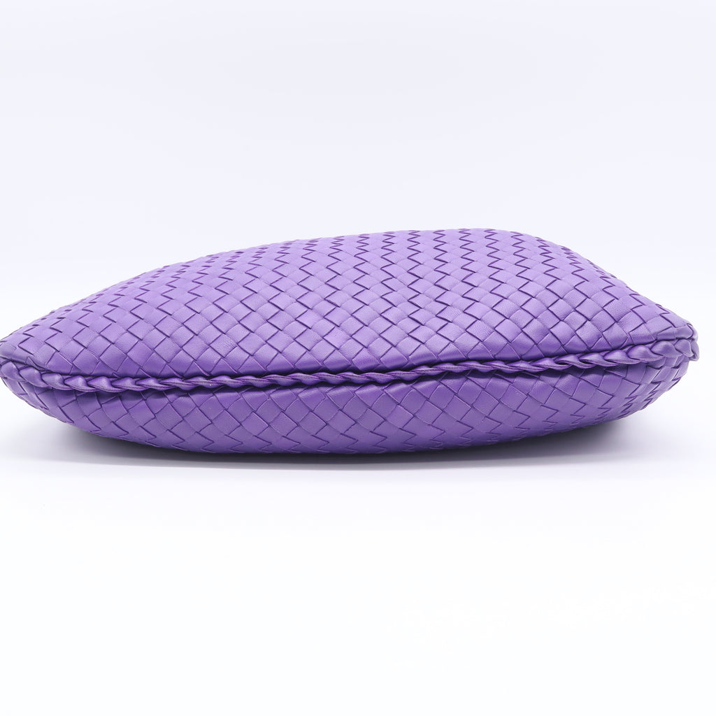 Bottega Veneta Nappa Intrecciato Teen Jodie Hobo Eggplant twins LDJ3492
