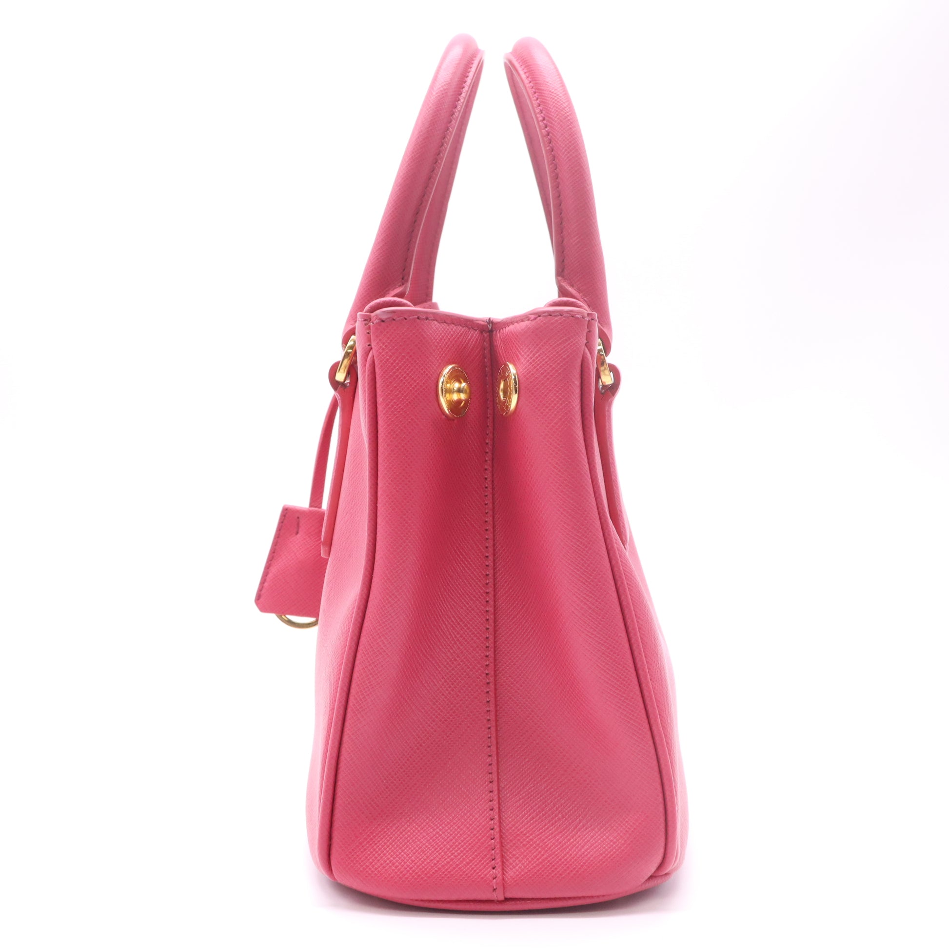 Prada Saffiano Mini Galleria Double Zip Tote Peonia twins B23199