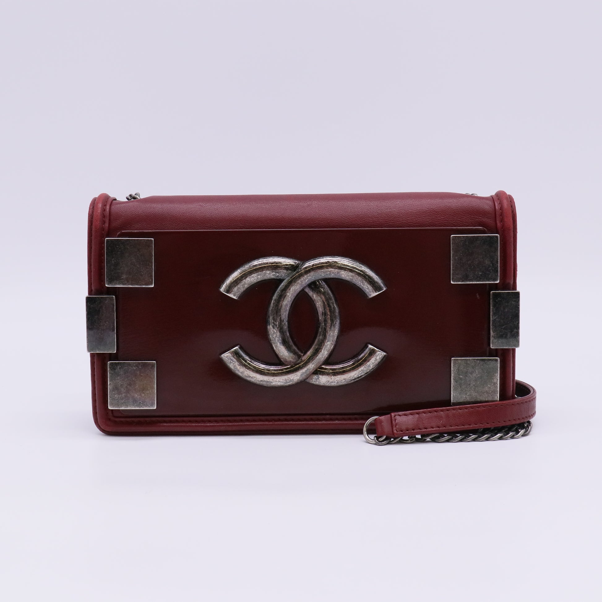 Chanel Boy Brick Flap Bag Lambskin and Plexiglass Horizontal twins LDJ5487