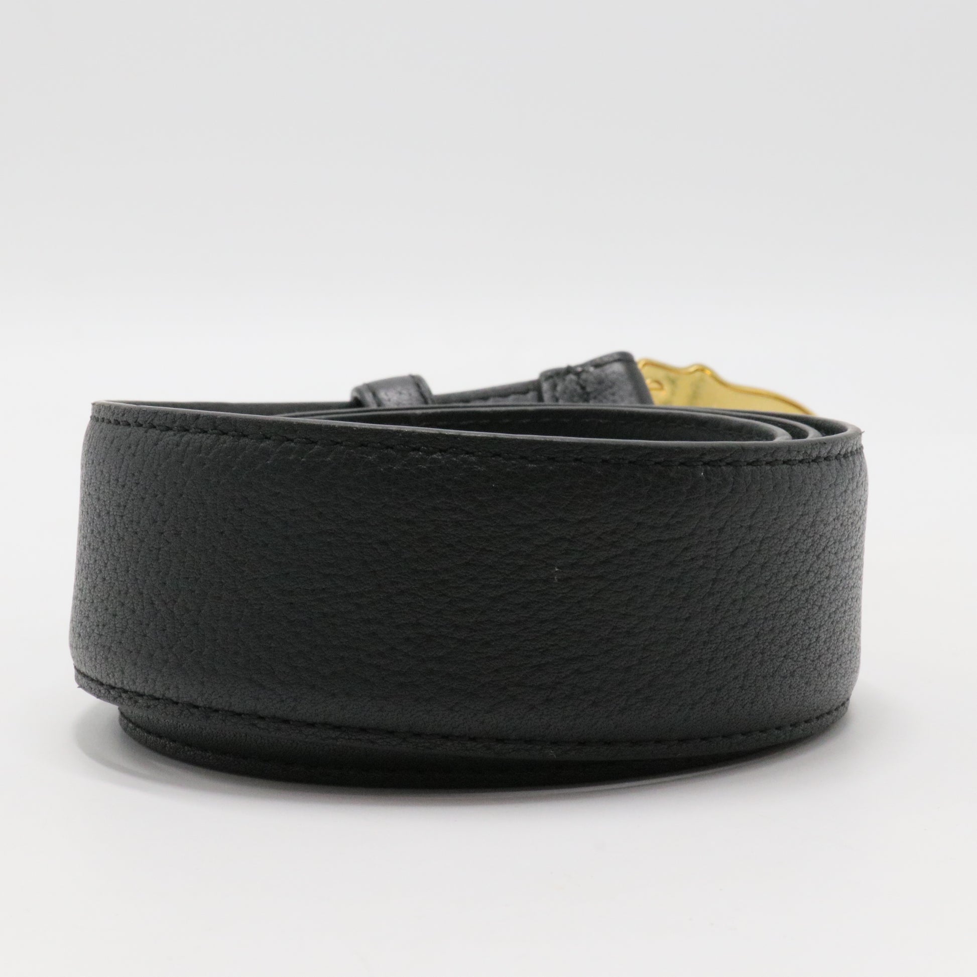 Medusa Buckle Belt Leather Wide 95