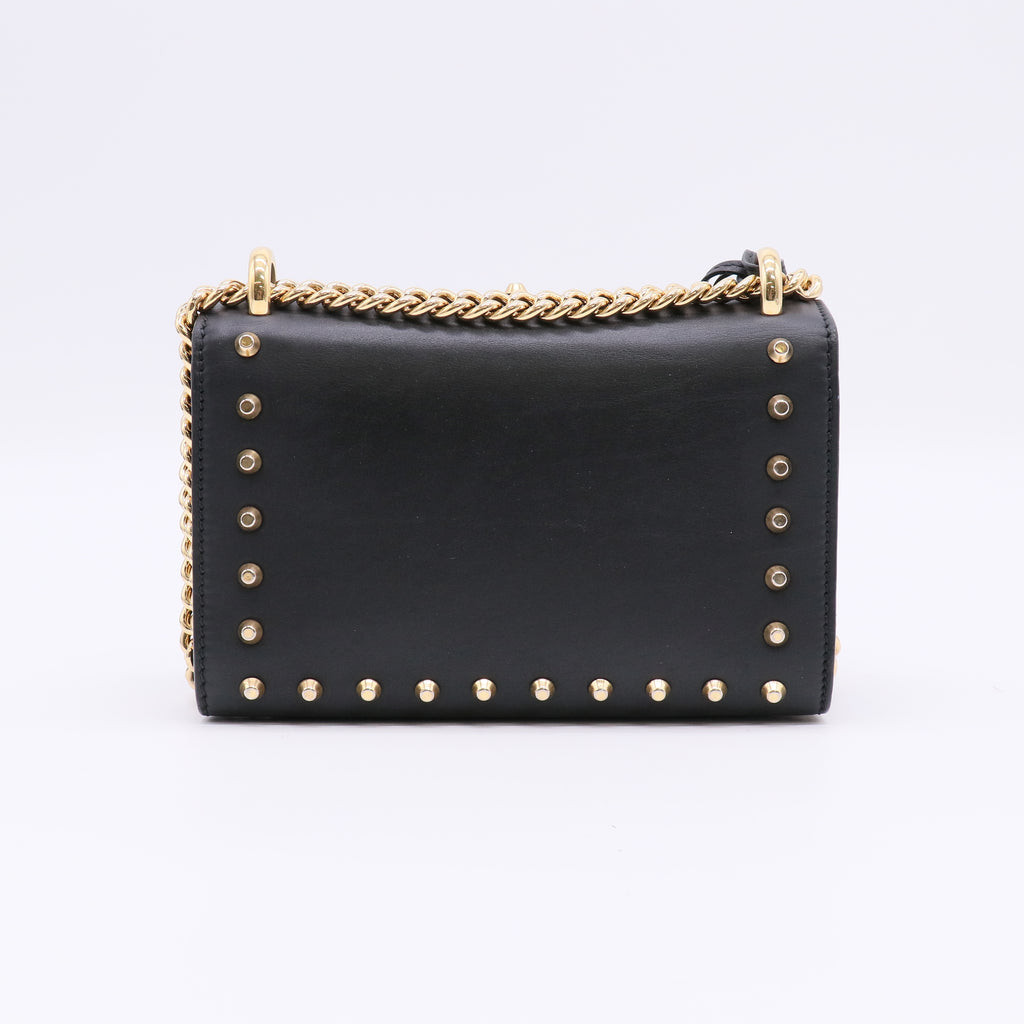 Gucci Pearl Studded Leather Small Padlock Shoulder Bag B23145