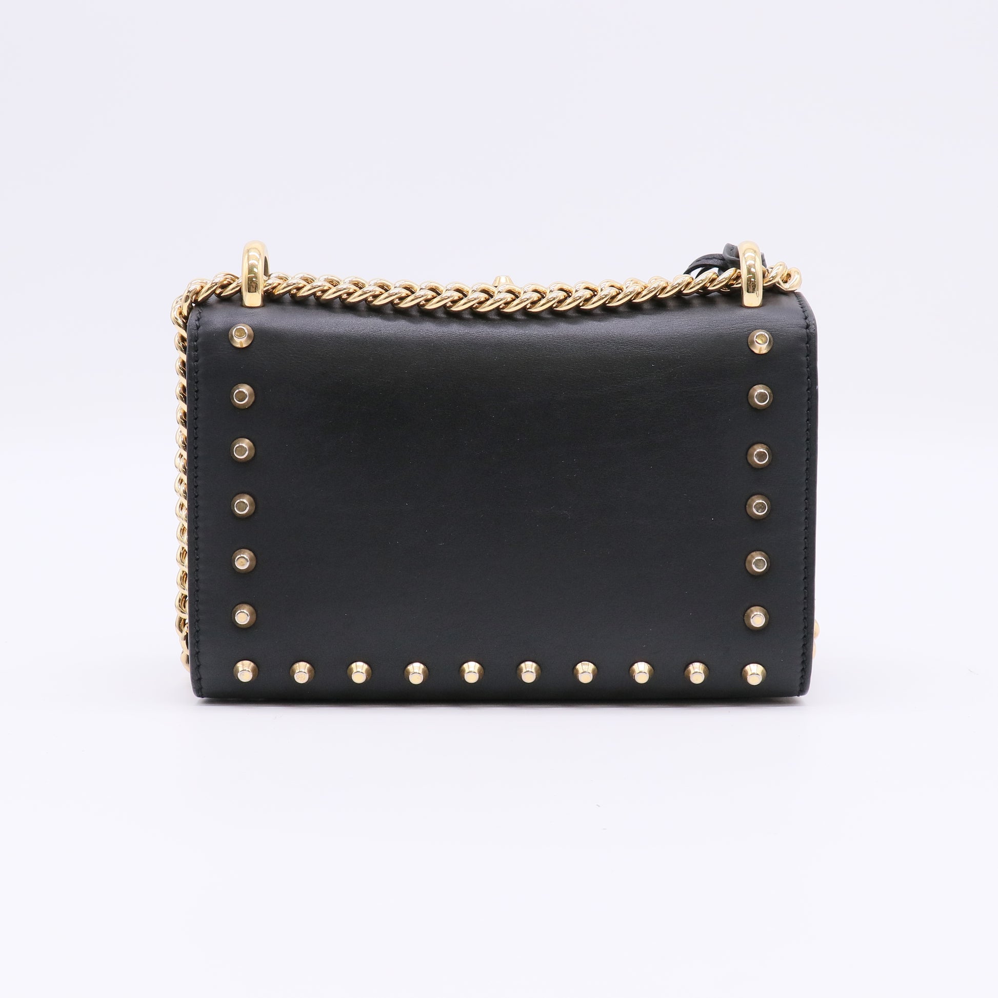 Gucci Pearl Studded Leather Small Padlock Shoulder Bag B23145