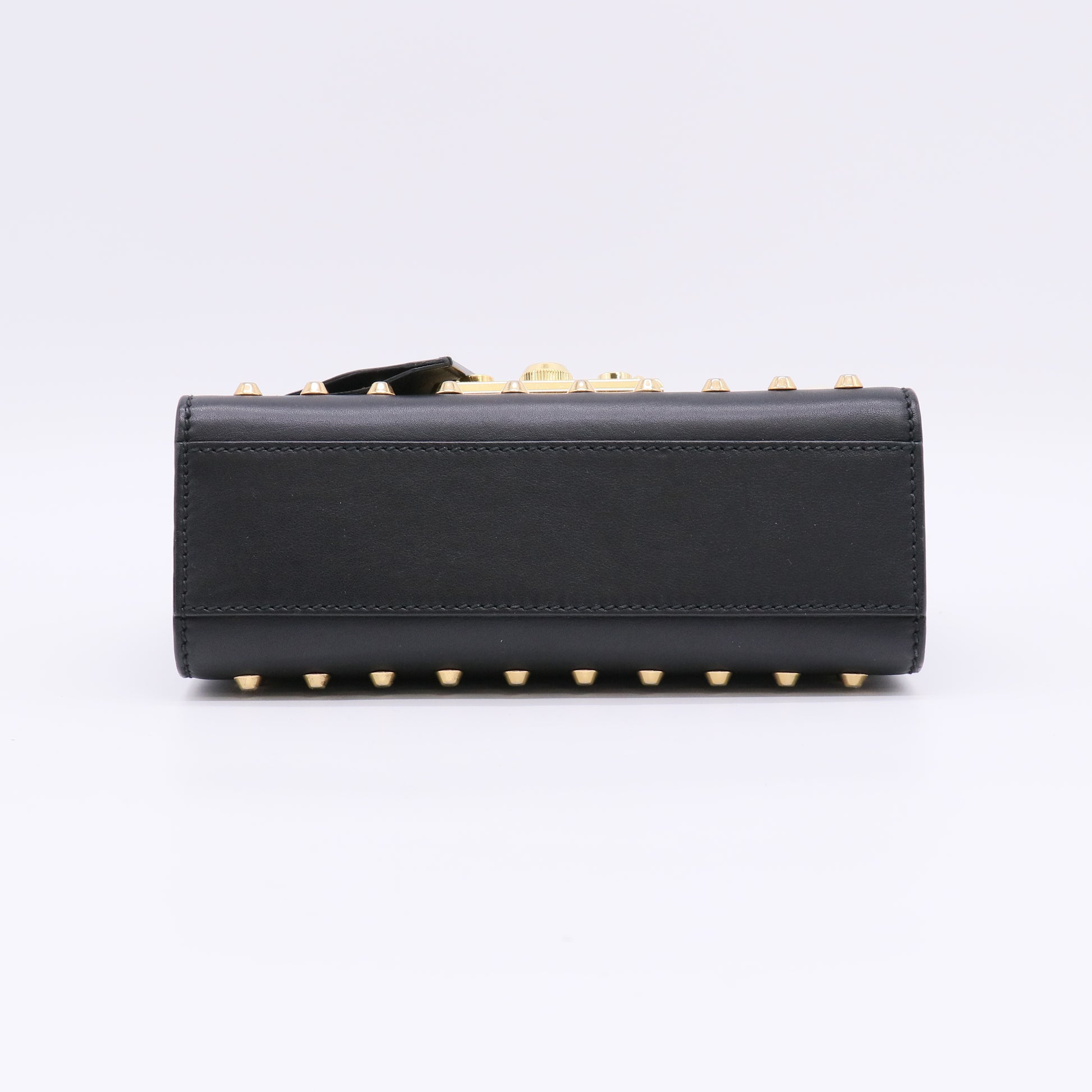 Gucci Pearl Studded Leather Small Padlock Shoulder Bag B23145