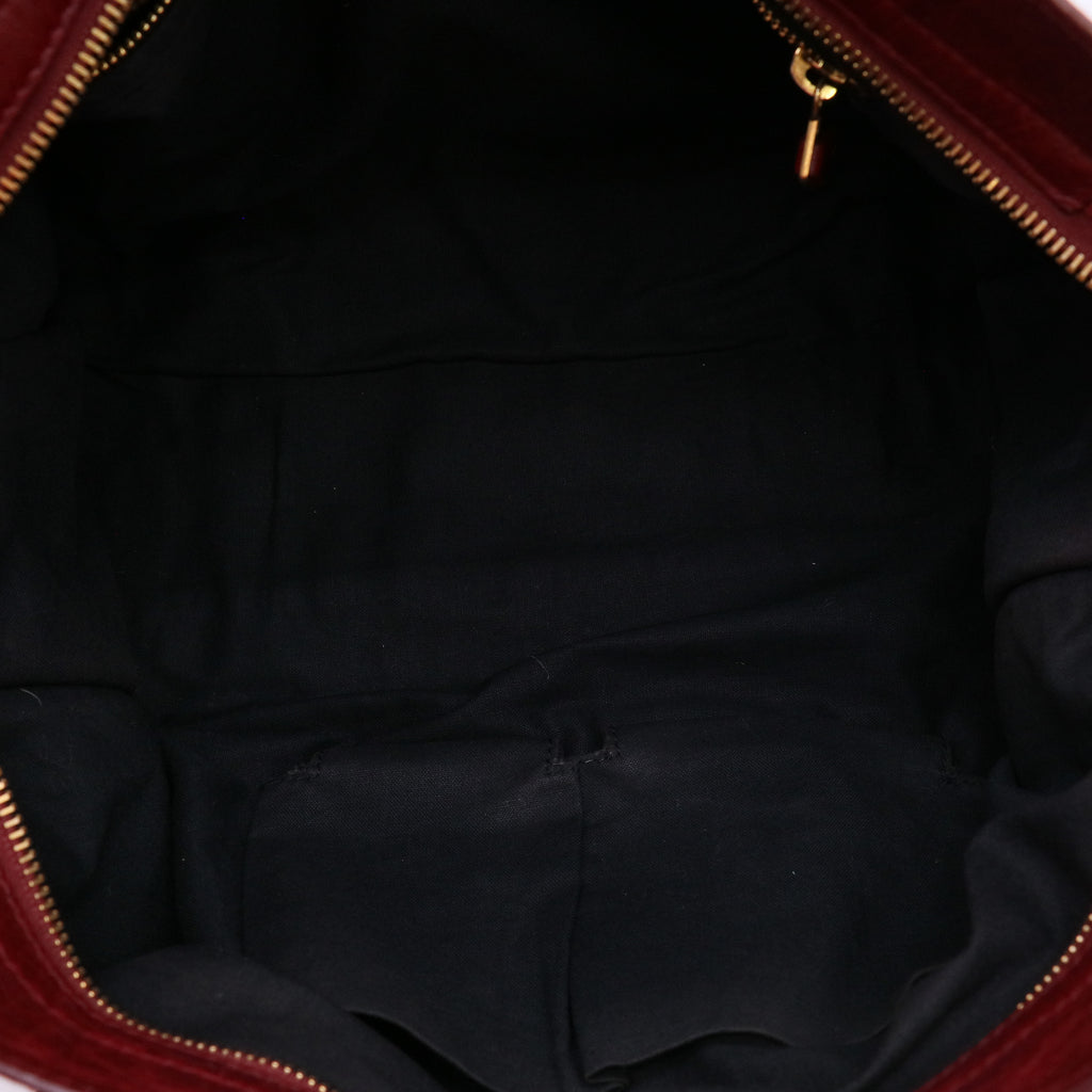 Balenciaga Cassis Lambskin Leather Giant 12 Rose Gold Motorcycle City Bag twins LDJ5478