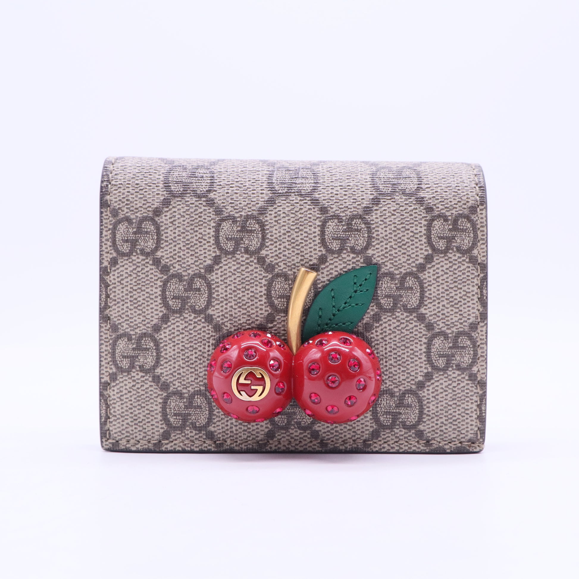 Gucci Cherry GG Supreme Card Holder
