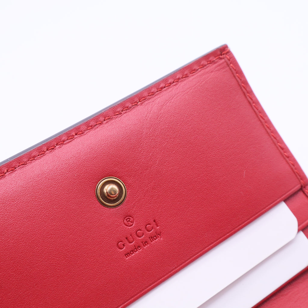 Gucci Cherry GG Supreme Card Holder