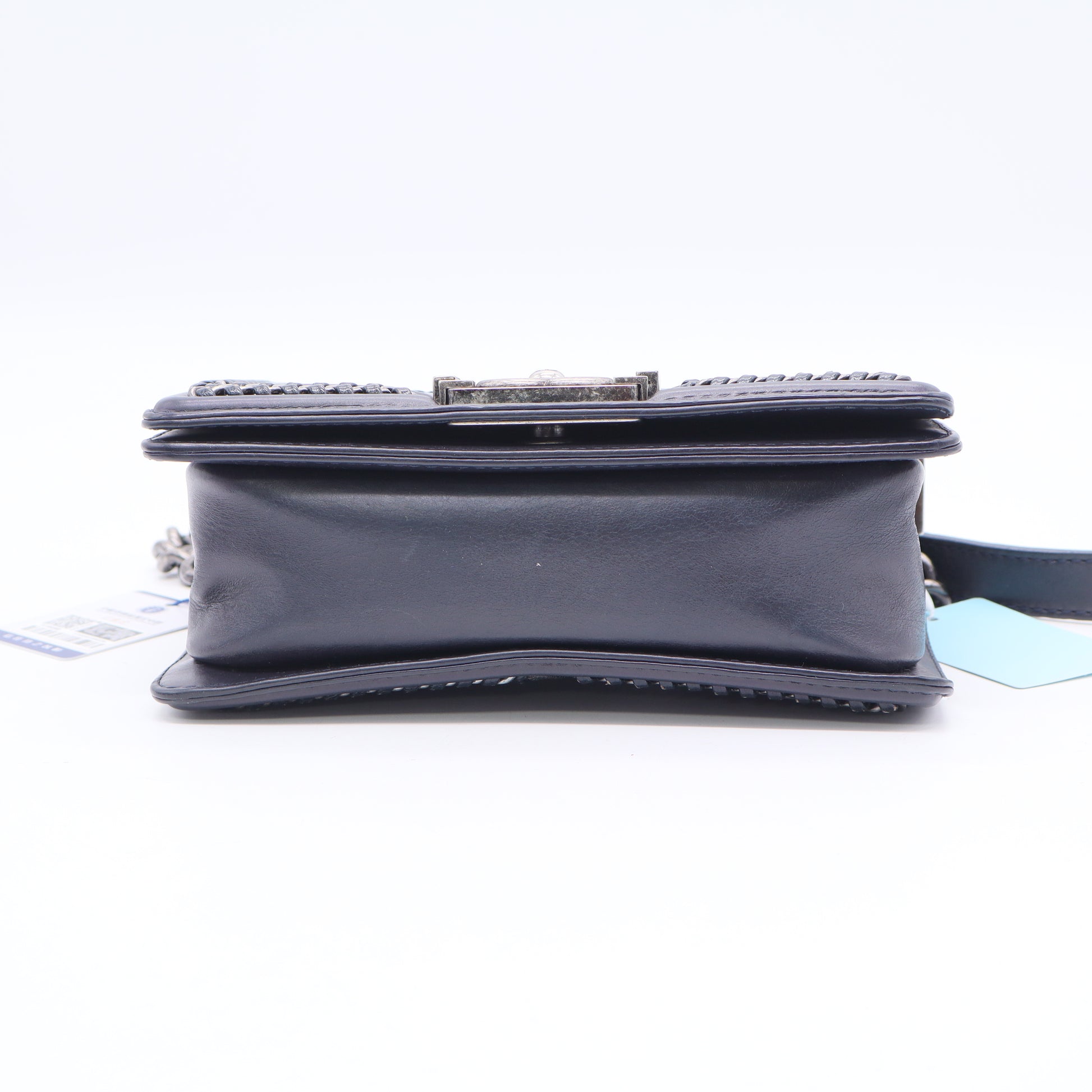 Chain Handle Boy Flap Bag Quilted Calfskin Small Twins LDJ3485