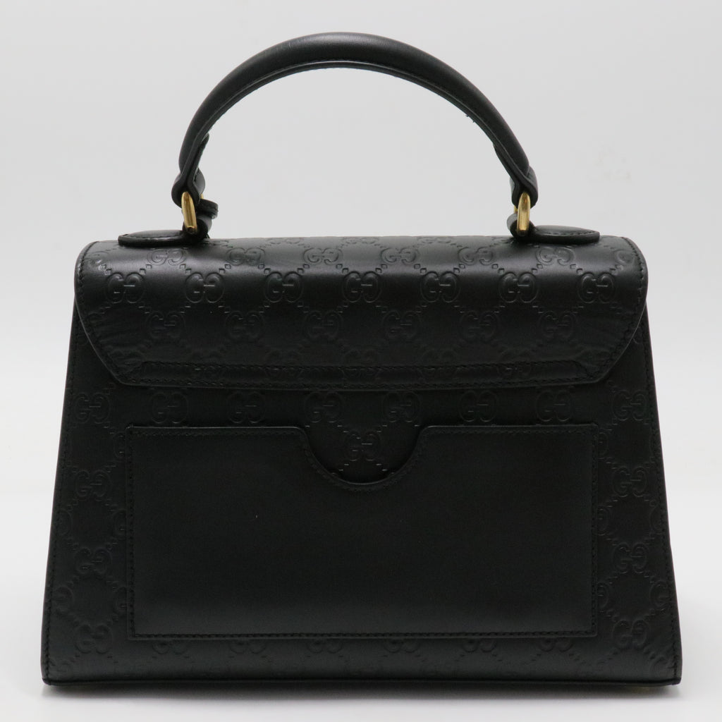 Padlock Top Handle Bag Guccissima Leather Small