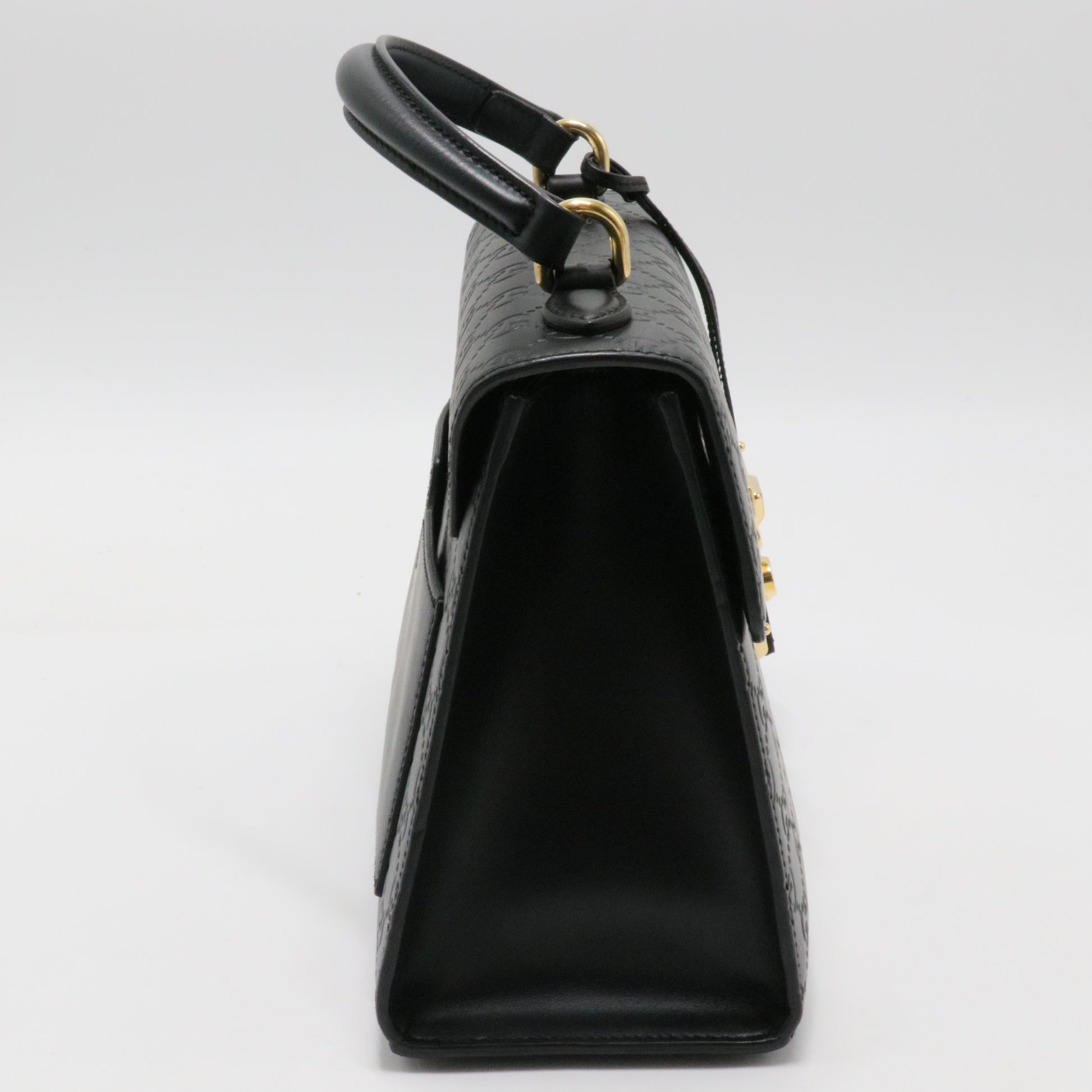 Padlock Top Handle Bag Guccissima Leather Small