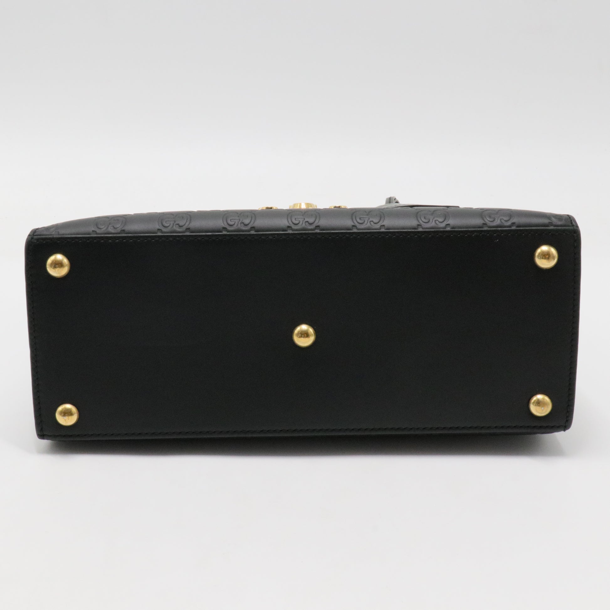 Padlock Top Handle Bag Guccissima Leather Small