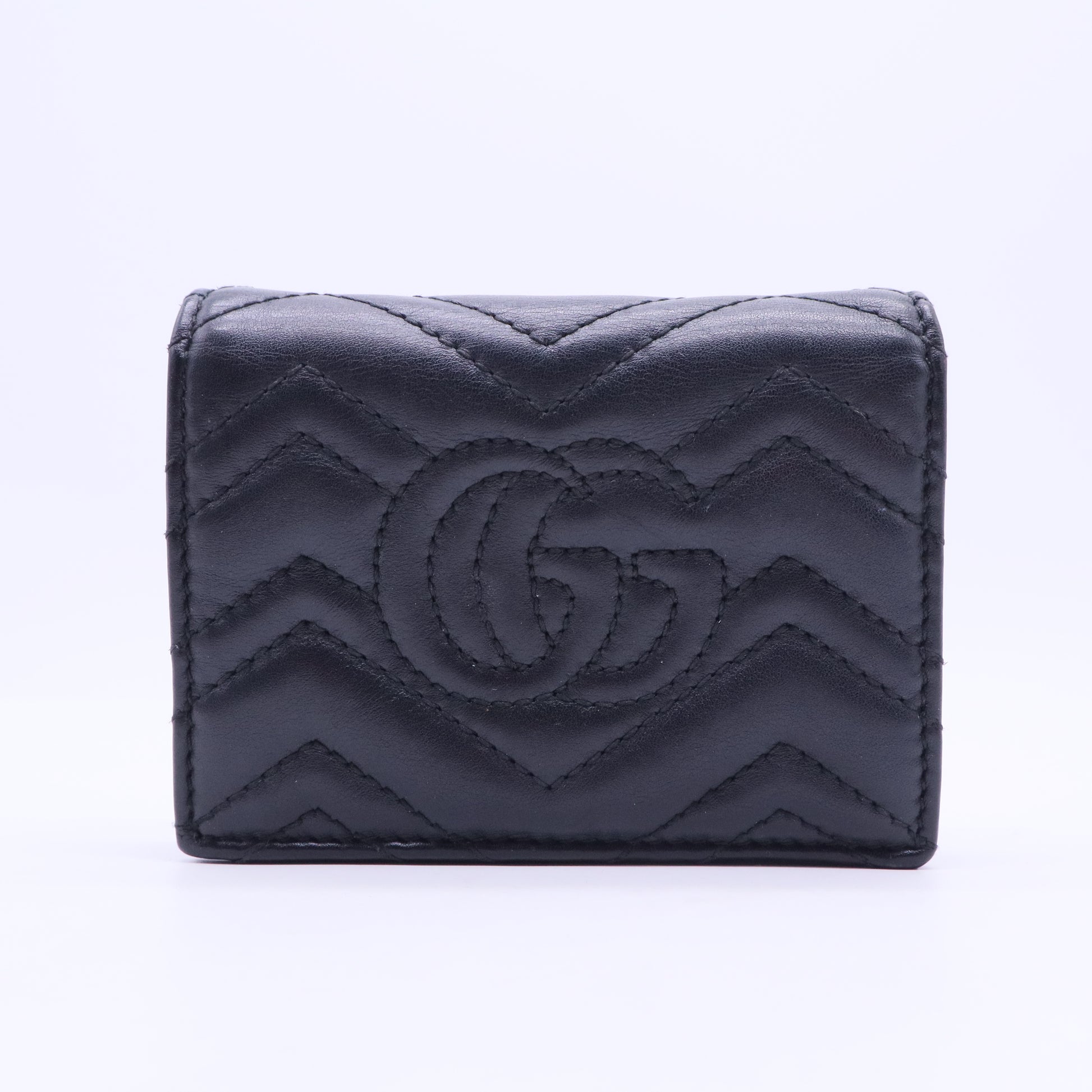 Gucci GG Marmont Bifold Passport Case Matelasse Leather