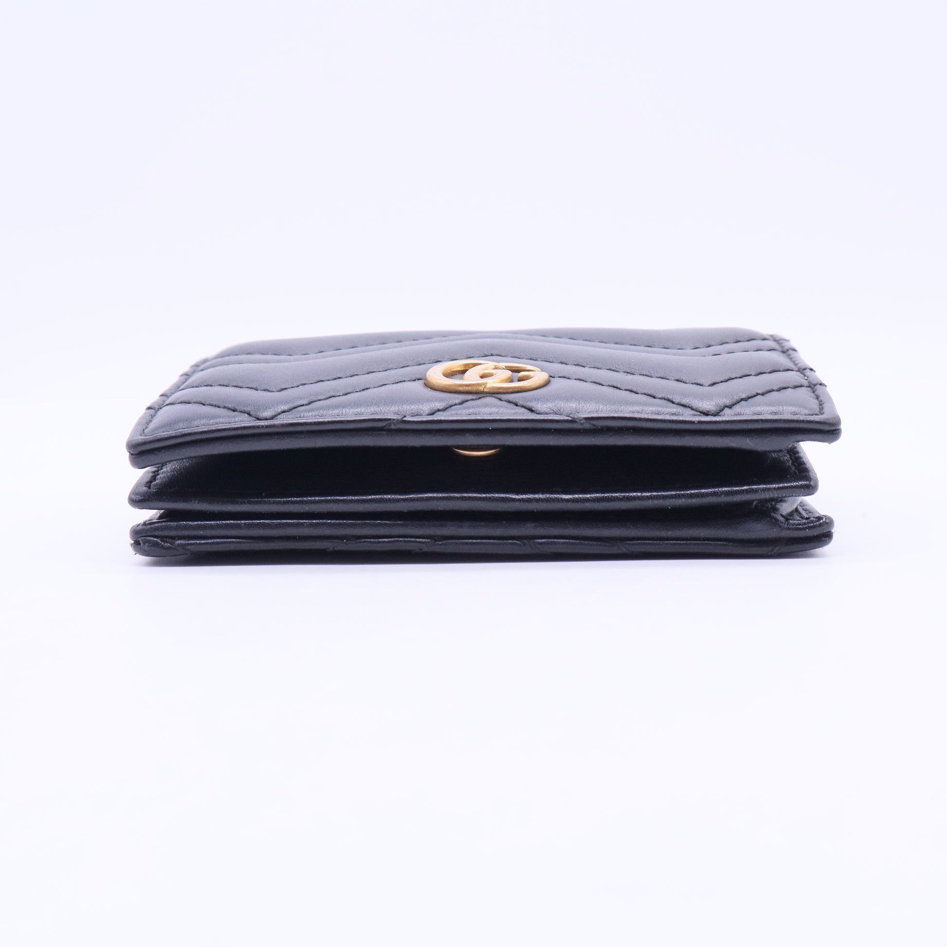 Gucci GG Marmont Bifold Passport Case Matelasse Leather
