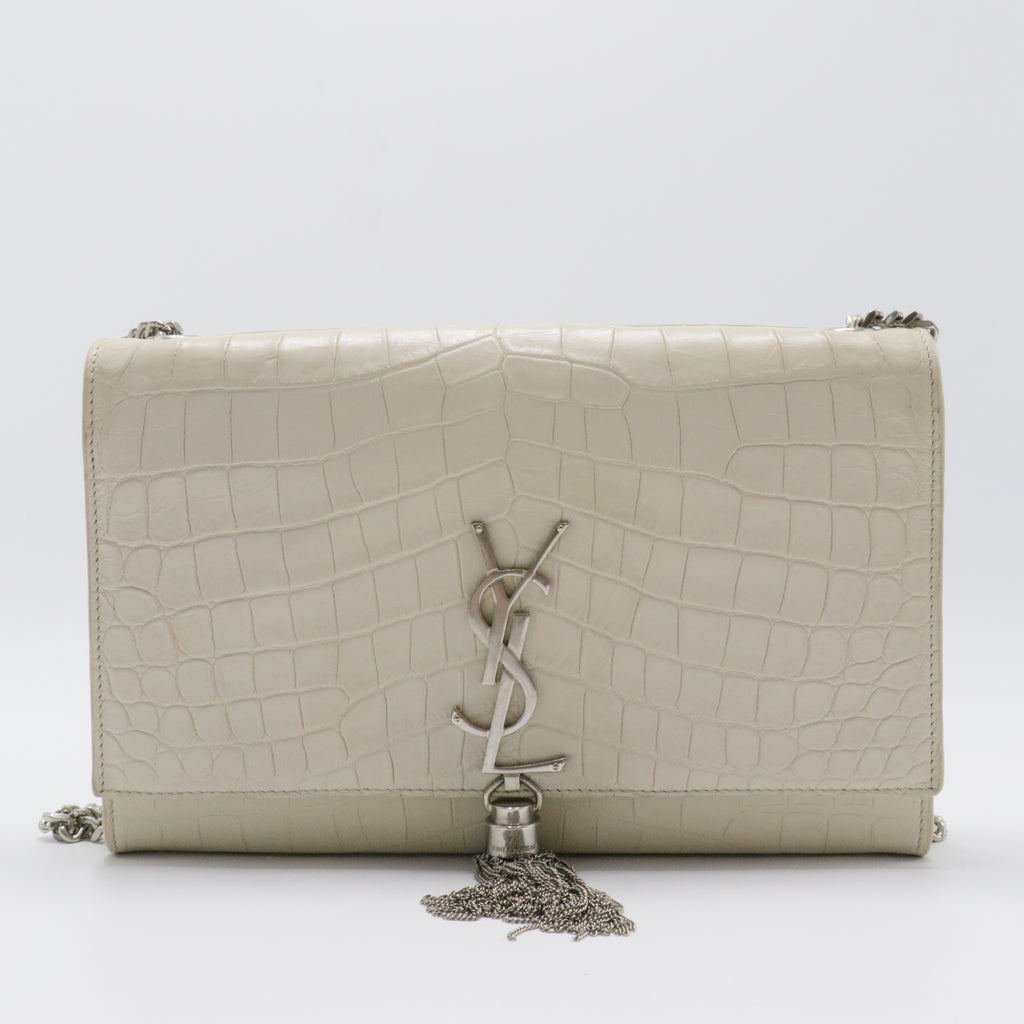 Small Embossed Monogram Kate Tassel Bag