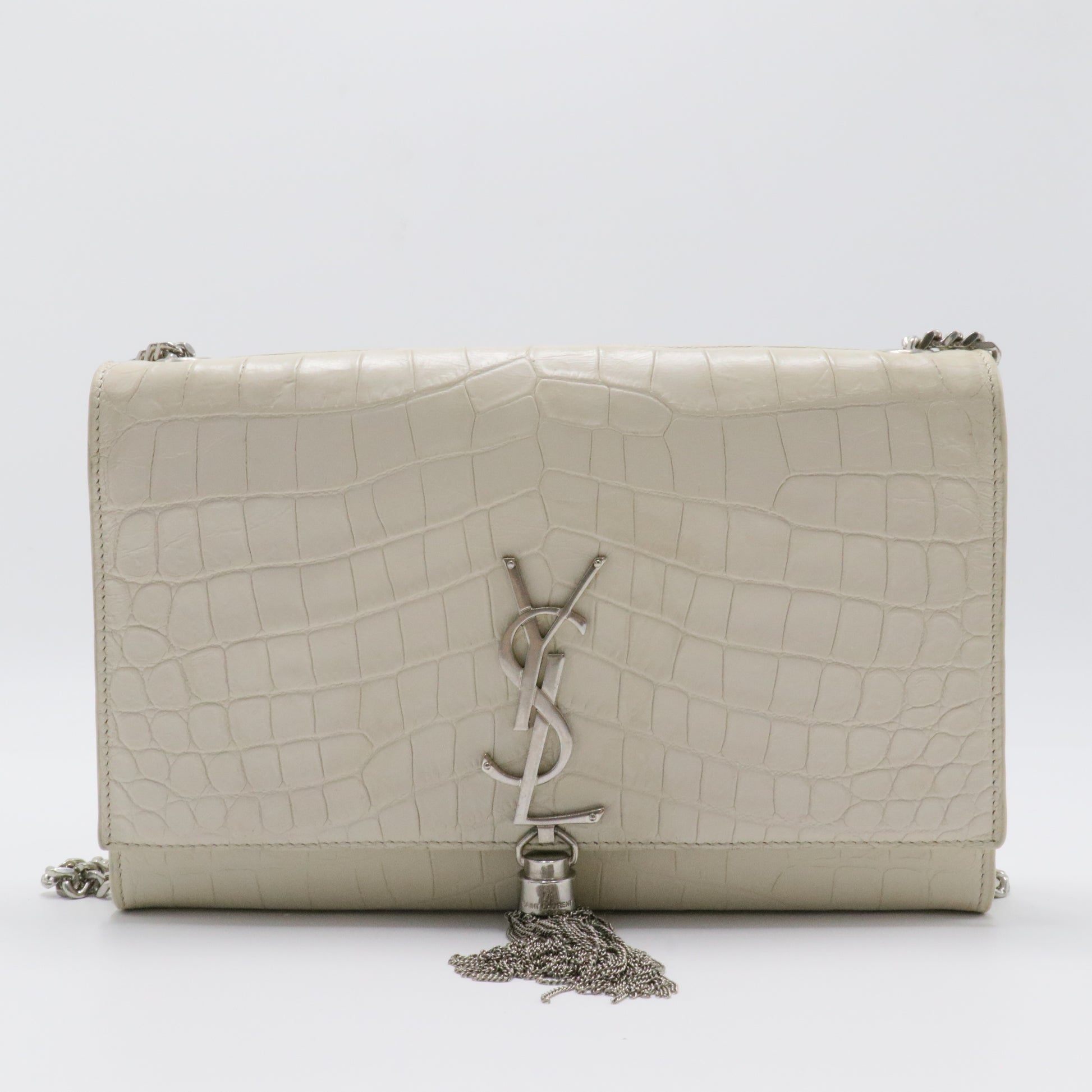 Small Embossed Monogram Kate Tassel Bag